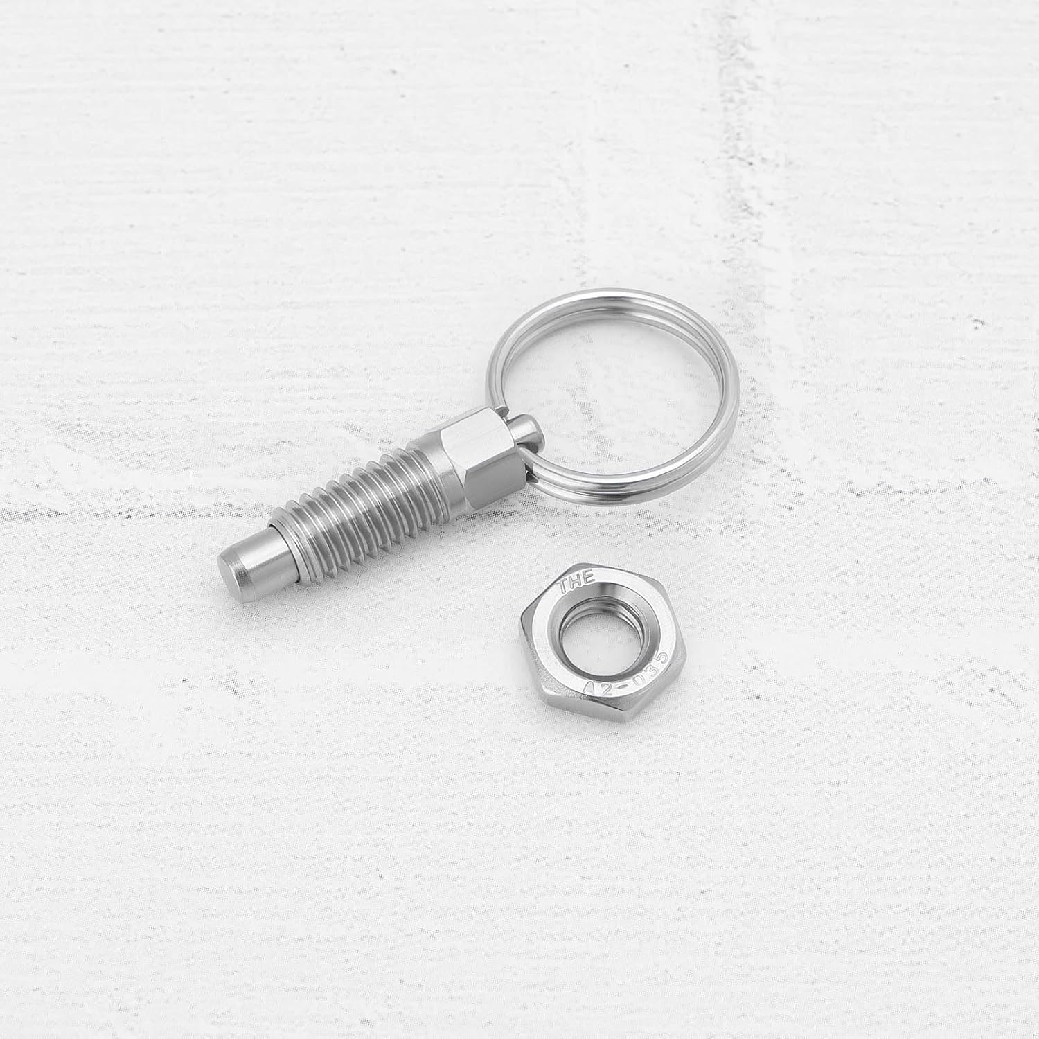 Be in Your Mind 4Pcs Spring Plunger Stainless Steel with Pull Ring Thread M6X1 Length 12Mm Pin Outer Diameter 4Mm Used in Chassis Cabinet Industrial Equipment image number 6