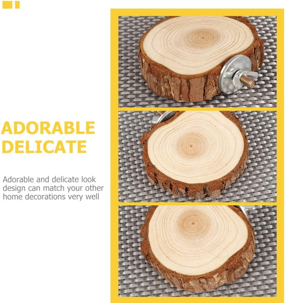 Ipetboom 2Pcs Jump Platforms for Parrots Multi-Use Pet Stand for Guinea Pigs Hamsters Natural Bird Perch Fine Craftsmanship for Play Chewing Activities image number 4