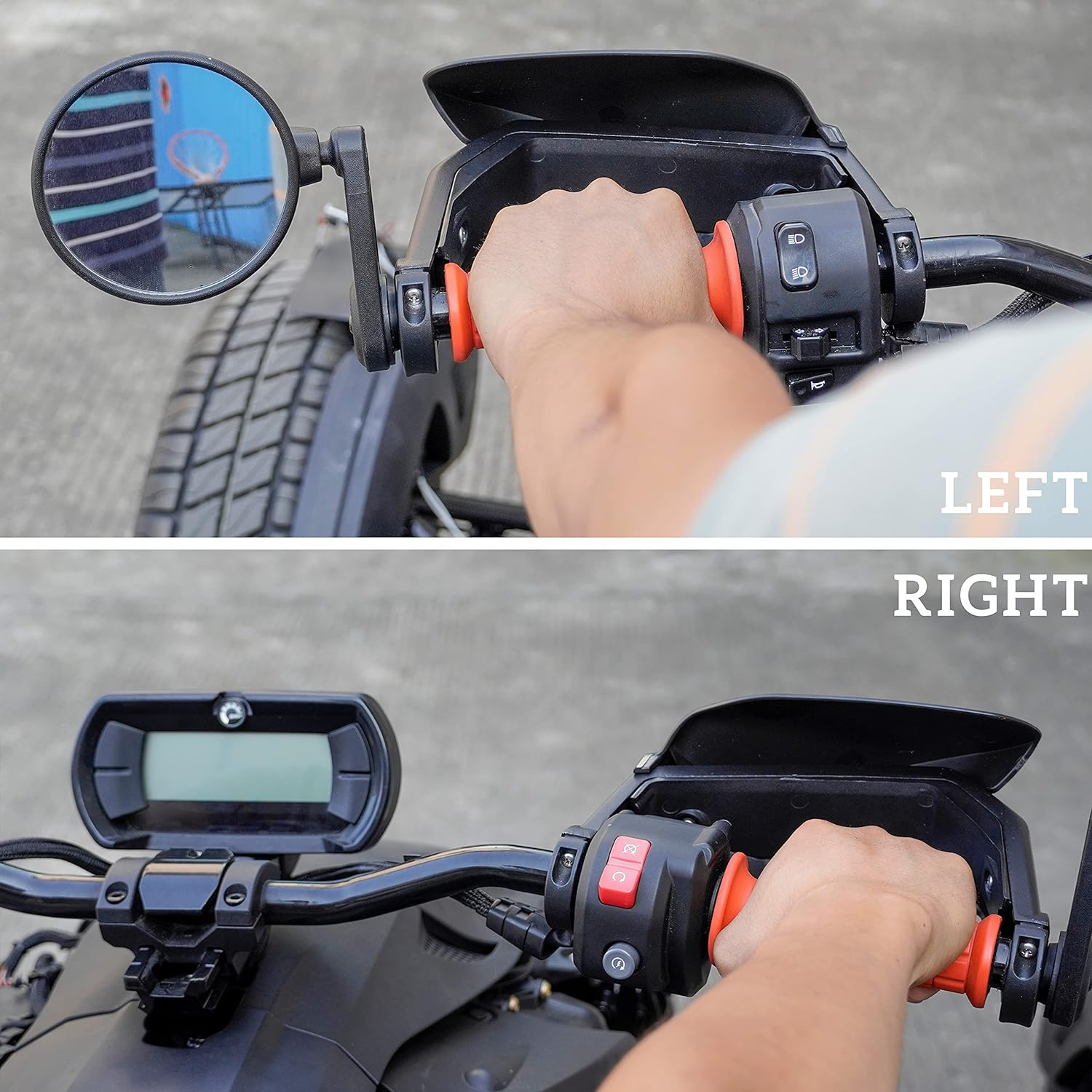 SAUTVS Black Handguards Protector Wind Deflector for Can Am Ryker, Plastic Hand Guards Air Deflector Kit for Can-Am Ryker 600 900 Sport Rally Edition All Models Accessories (2PCS, Replace #219400894) image number 4