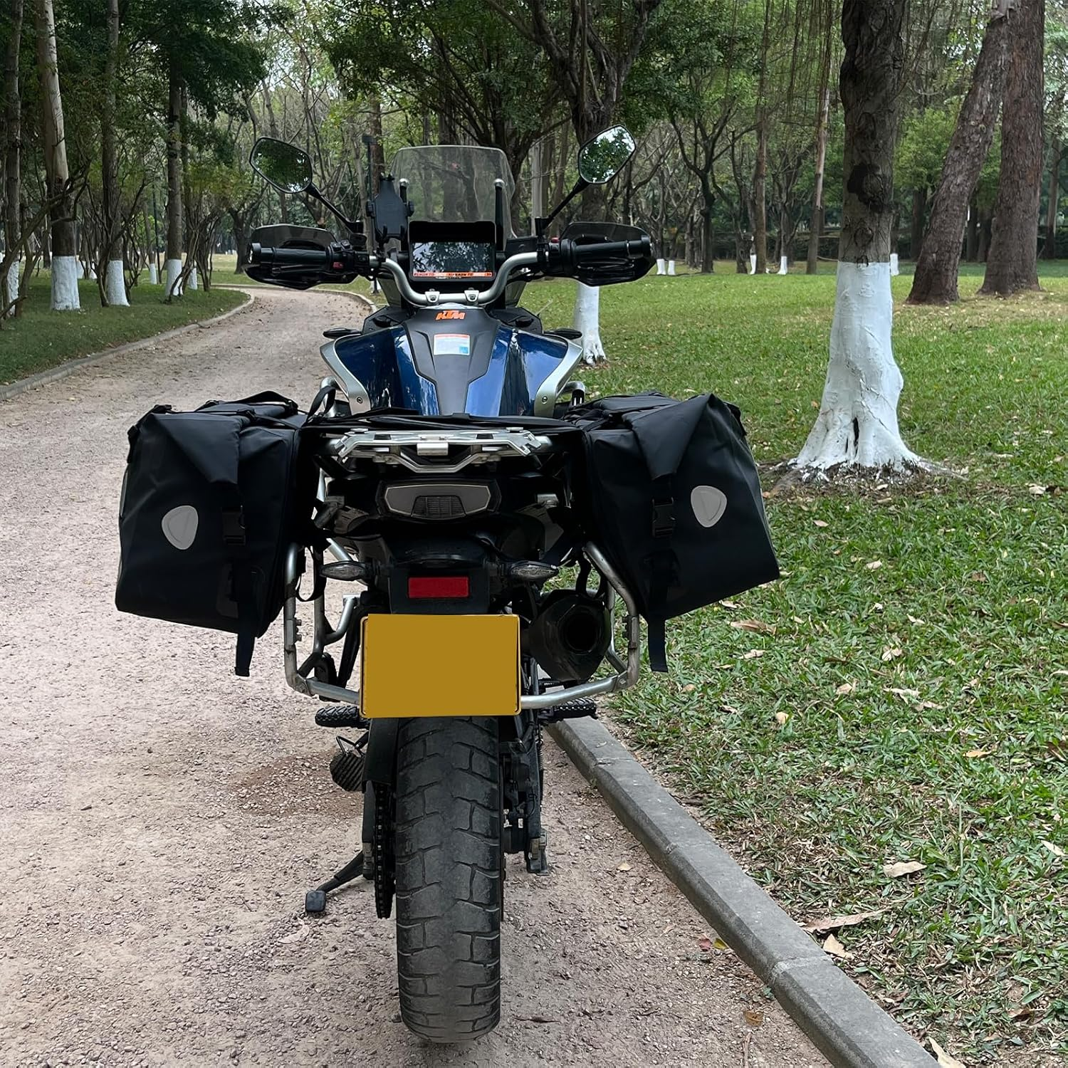 Motorcycle Saddle Bags Waterproof 60L (30L*2) Motorbike Saddlebags Motor Side Bag Pannier Bag for Most Motorcycle Racks (Black) - Black image number 6