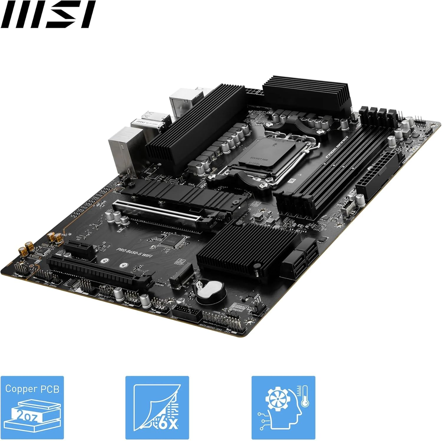MSI AM5 ATX PRO B650-S WIFI DDR5 Motherboard image number 1