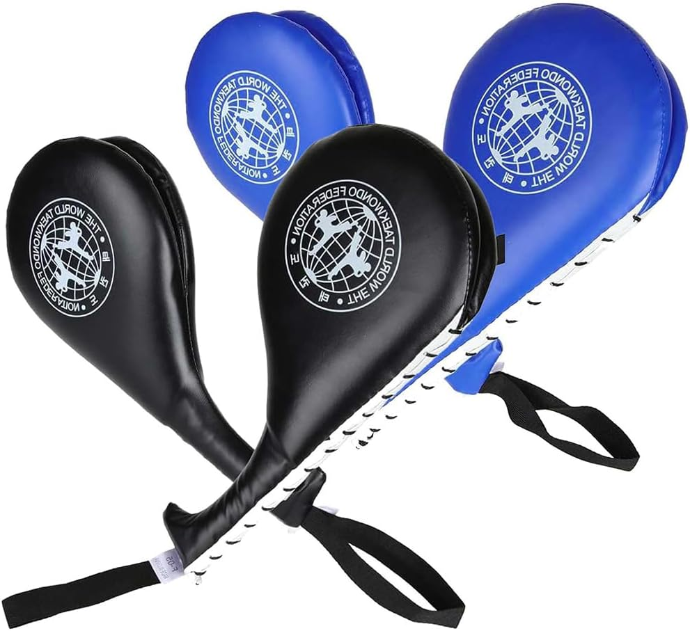 4PCS Taekwondo Kick Pad,Kickboxing Training Pads,Single Leaf Double Leaf Hand Target,Durable,For Tae Kwon,Do Karate,Kickboxing,Martial Arts Training image number 1