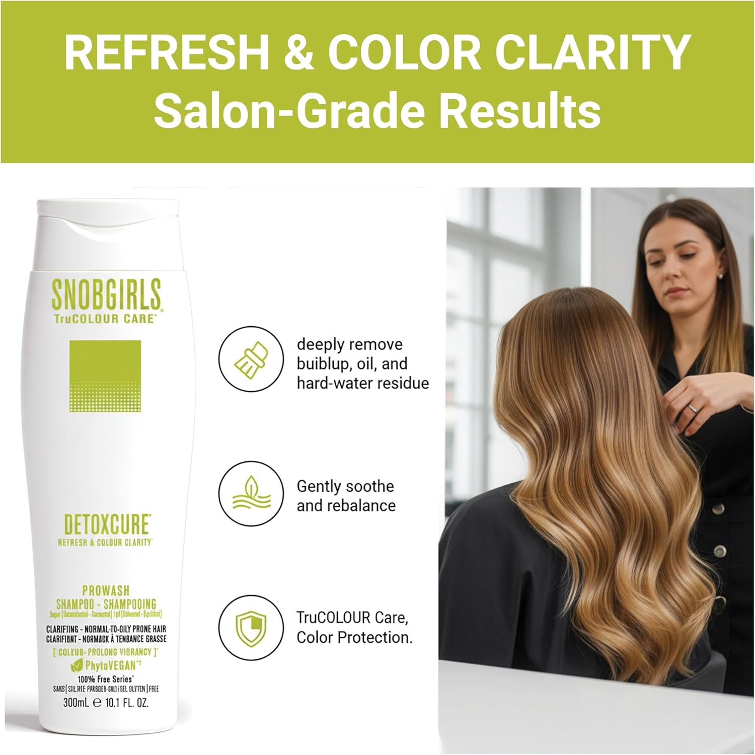 SNOBGIRLS DETOXCURE Prowash (Clarifying Shampoo) Detox Purify, Refresh & Colour Clarity | Detox Shampoo Clarifying, Detoxifying for Normal-To-Oily Prone Hair | Vegan Shampoo for Oily Hair image number 6