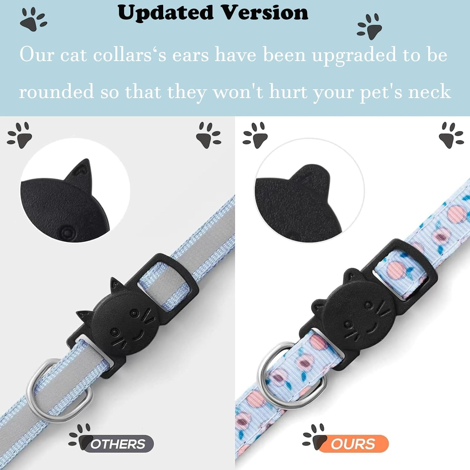 Cat Collars,7 Pack Cat Collar with Bells,Safety Breakaway Cat Collars Adjustable 7.5-12.5 Inch,Fruit Style Kitten Collar for Cute Pet Cats Puppy and Dog,Pet Supplies,Accessories,Gifts image number 1