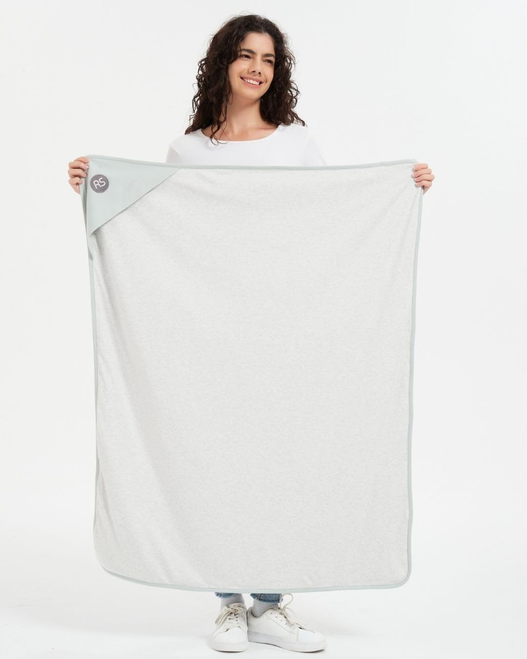 Radia Smart&reg; Ultimate GOTS Organic Cotton 5G Blocking, EMF Protection Baby Blanket, Pregnancy Belly Shielding, 100% GOTS Certified Organic Cotton Outerlayer, Large 43 X 35