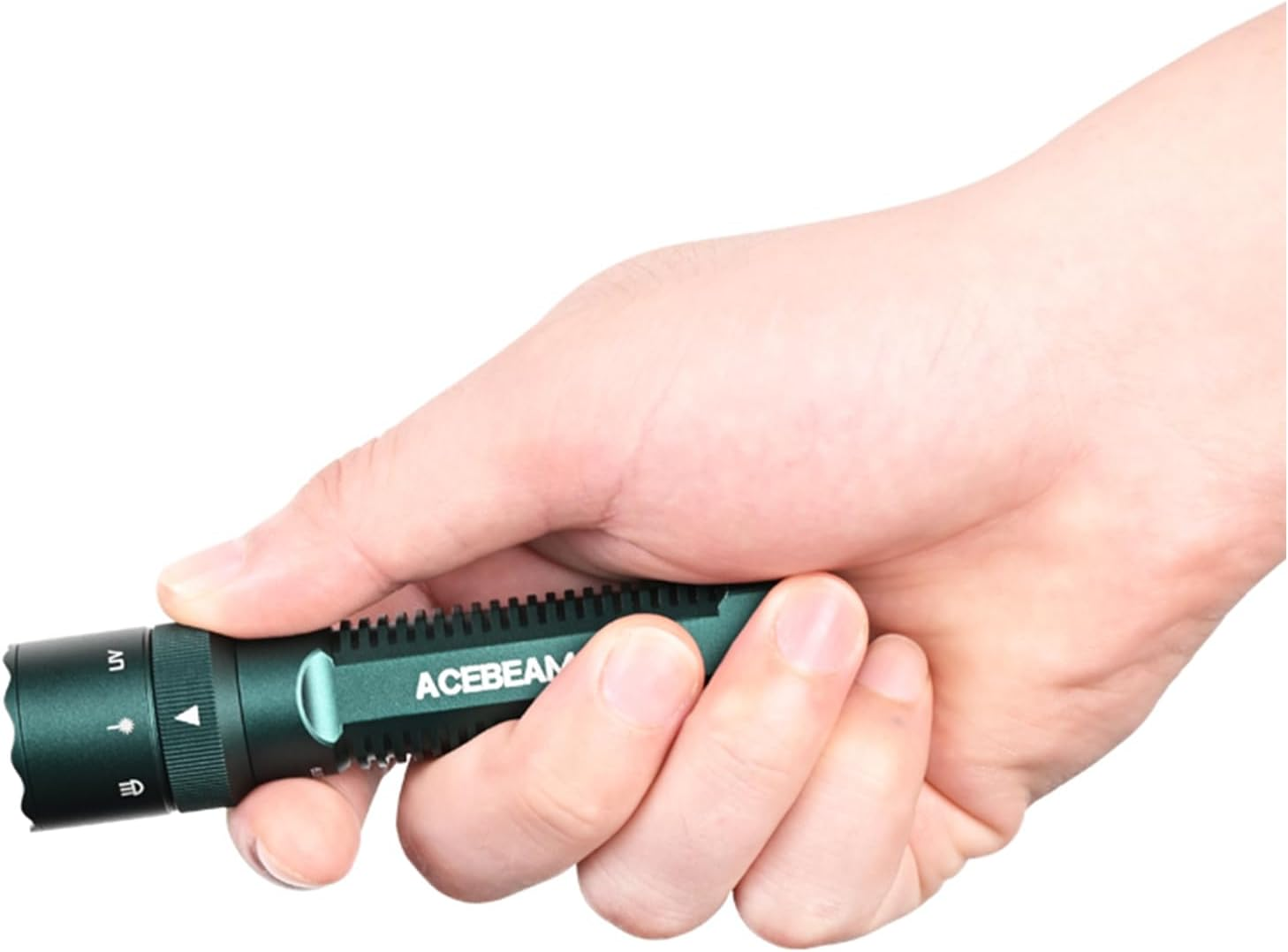 ACEBEAM K1 EDC AA Rechargeable Torch with Green Beam, UV and White LED Combined, Ultra Powerful 1000 Lumens LED Torch, Compact Triple Light Source Flashlight