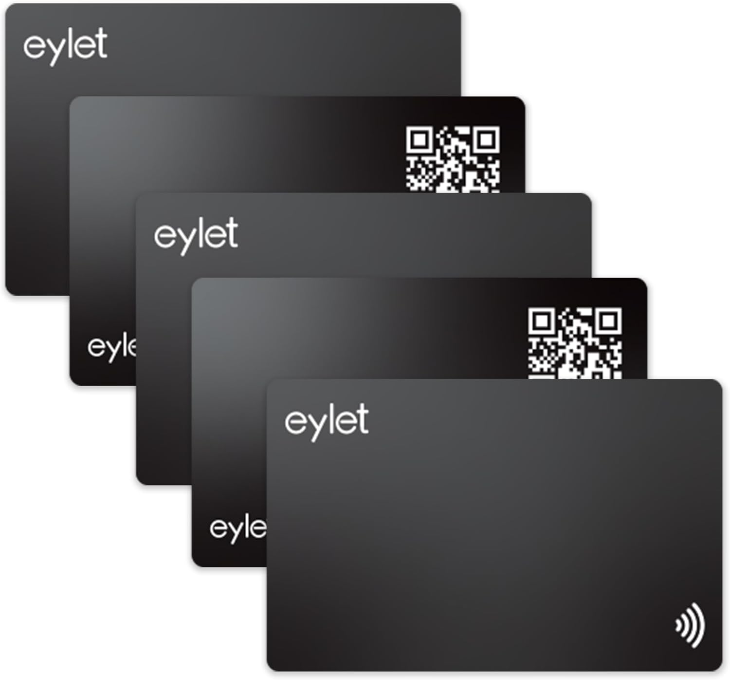 5 Black Digital Business Card Pack - NO SUBS | NFC Enabled Digital Business Cards from EYLET. image number 5