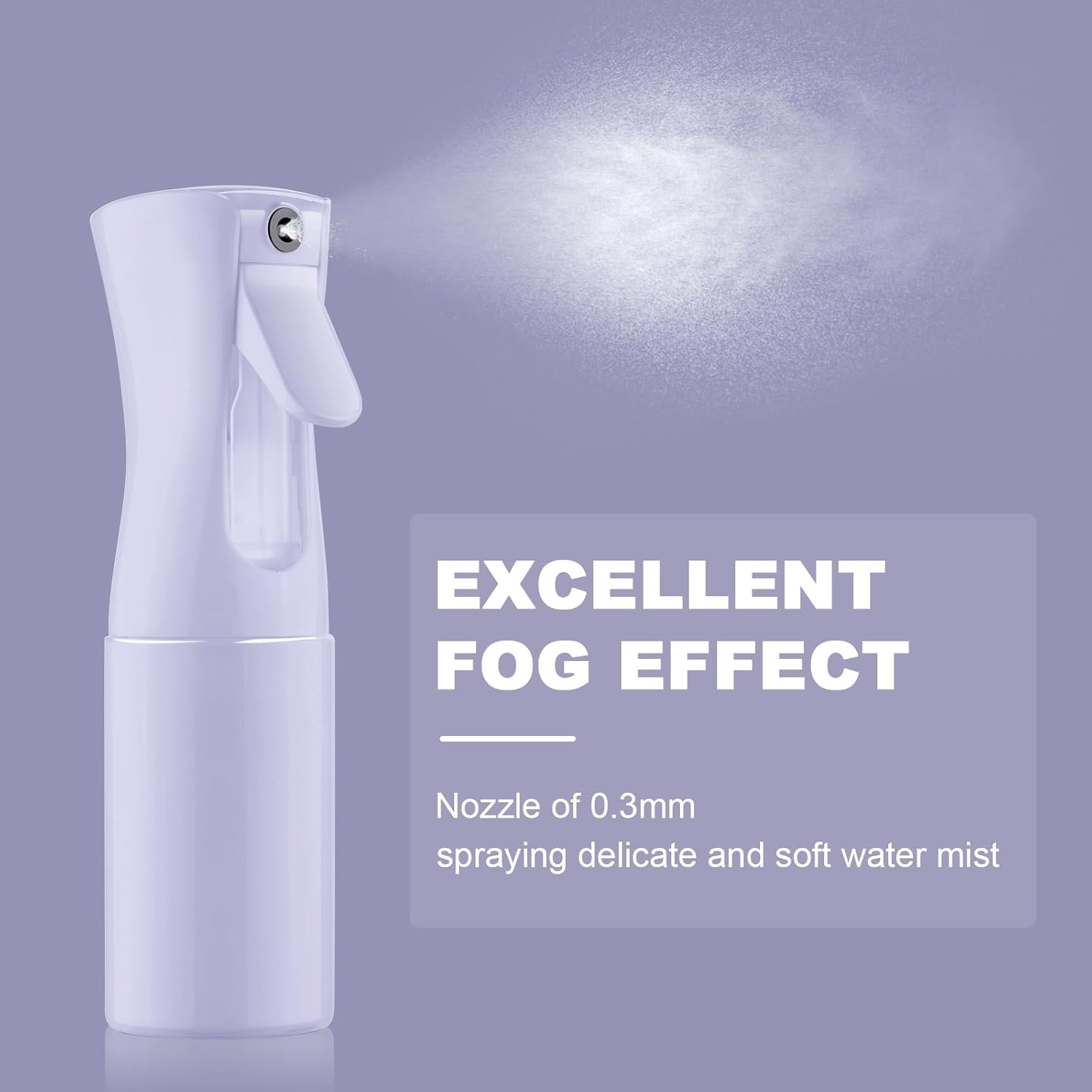 URAQT Hair Spray Bottle, Continuous Water Mister Empty Spray Bottle, Salon Hairdressing Spray Bottle, Multifunctional Fine Mist Water Spray Bottle for Plants, Pets, Home Clean, 200ML - 300Ml-Gradient Powder image number 3