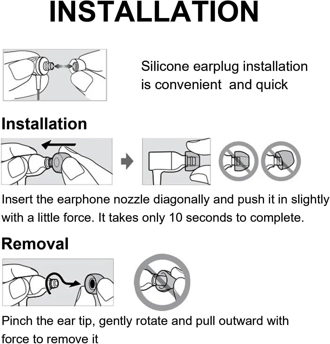 Aiivioll 6Pcs Silicone Ear Tips for Beats Fit Pro/Studio Buds/Studio Buds+ in Ear Tips Eartips Replacement Buds S/M/L (Black) image number 3