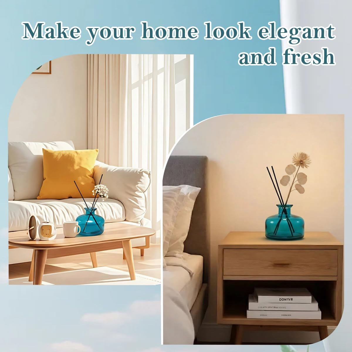 Vipolish 1PC 200Ml/6.7Oz Empty Glass Diffuser Bottles Aromatherapy Jars Containers Storage Bottle Vase Desktop Fragrance Bottle Ornament Accessories for Placing Essential Oil image number 6