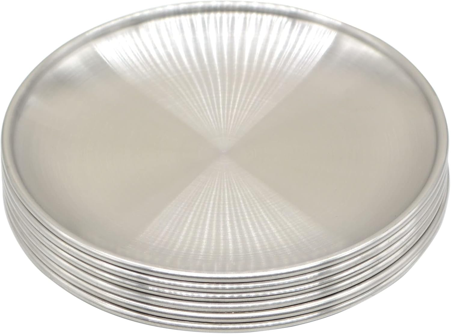 YIKANGHENG 6 Pcs 6.7 Inch Circular Trinket Tray, Gold Stainless Steel, for Serving Trays Towel Storage Dish Plate Tea Fruit Cosmetics Jewelry Decorative Tray (6.7 Inch, Gold) (Small)