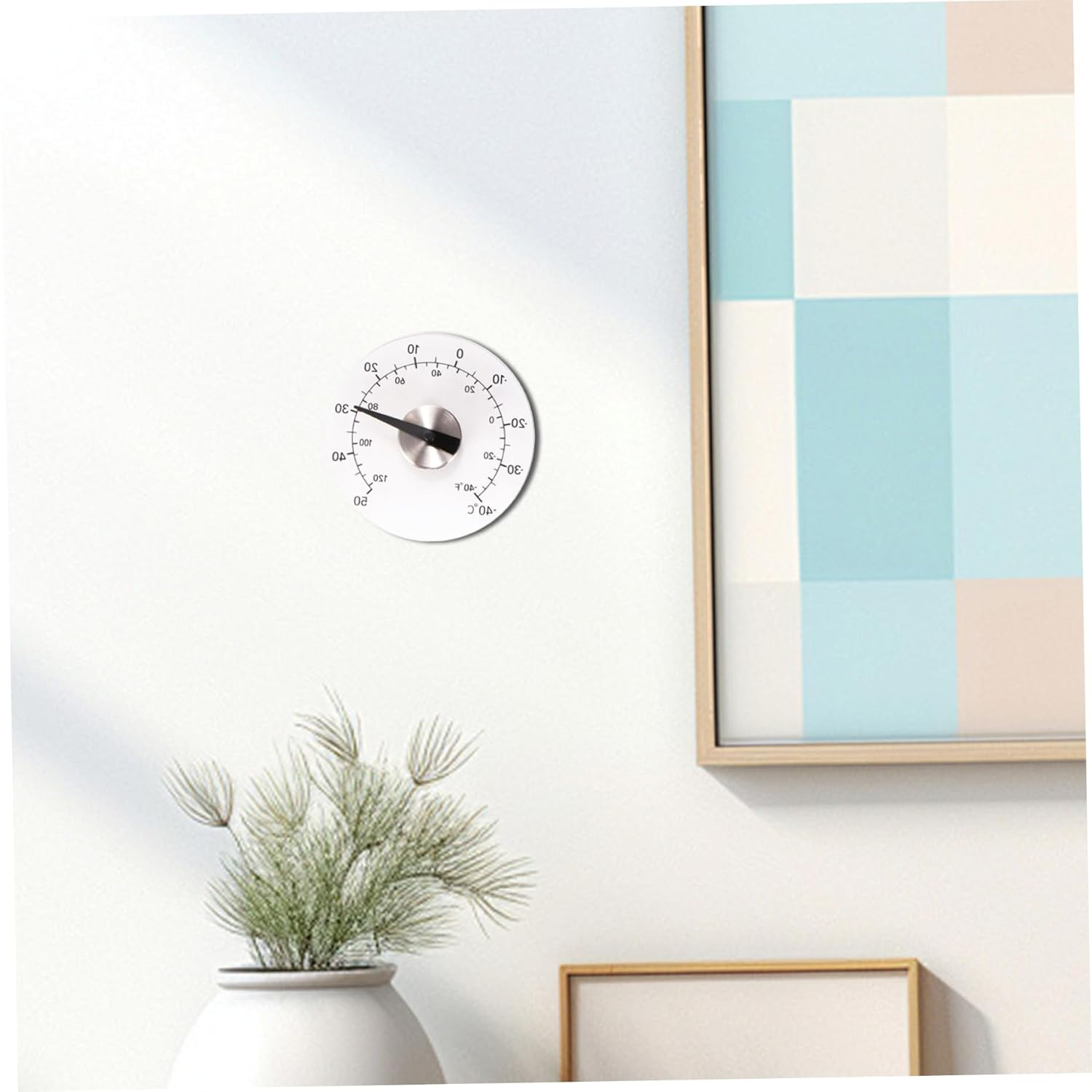 Window Thermometer, Outdoor Thermometer 4.2 Inch Stick on Thermometer Transparent Waterproof Self Adhesive Window Thermometer Easy to Read Portable Weather Thermometers for Outdoor Greenhouse, Outd