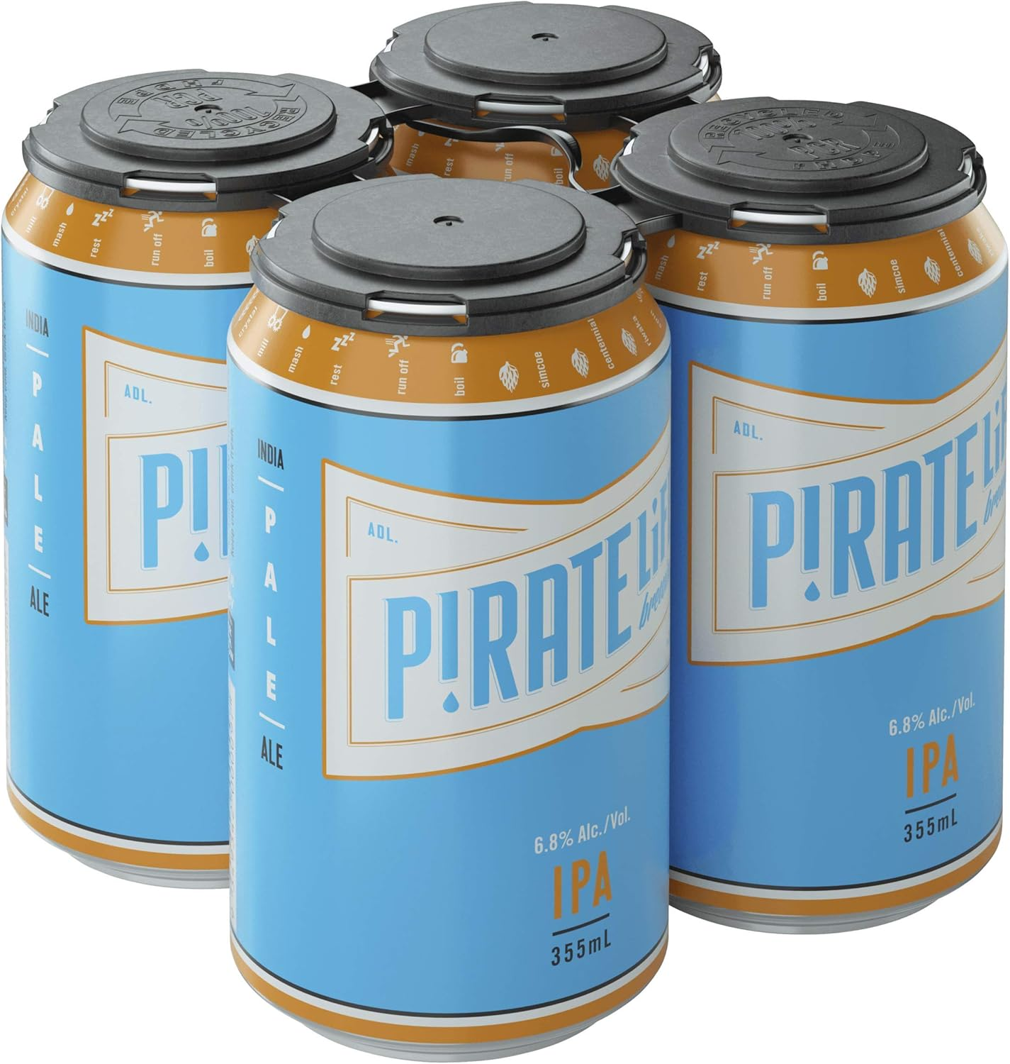 Pirate Life India Pale Ale, Premium Australian IPA, Hoppy & Aromatic Pale Ale Beer, 6.8% ABV, 355Ml (Case of 16 Cans) image number 1