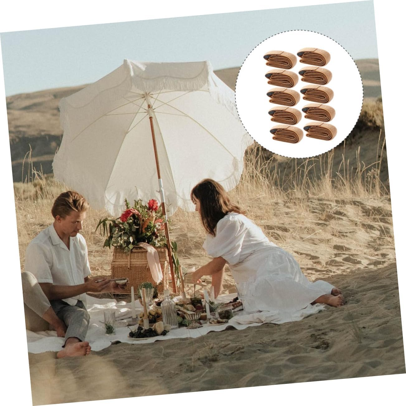 HOLIDYOYO 10Pcs Multi-Functional Camping Tie down Straps for Luggage and Gear Easy to Carry Random for Outdoor Activities and Travel image number 4