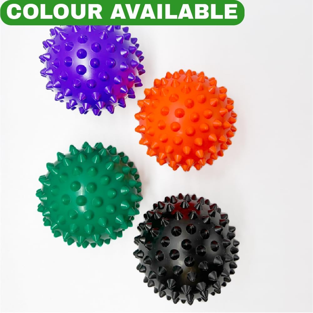 Hard Spikeball Set Duo Pack Trigger Point Massage Balls Alleviate Muscle Pain Hard Spike Ball for Perfect Pressure Point Relief, Plantar Fasciitis Preventer (Orange & Black) image number 1