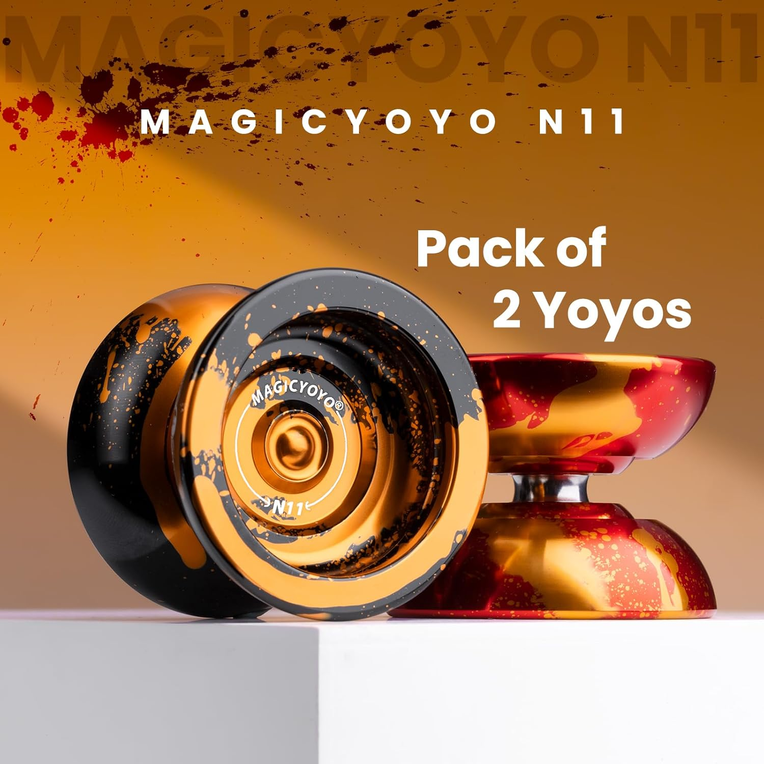 MAGICYOYO Alloy Aluminum N11 Professional Unresponsive Yoyo for Advanced Players, with Replacement Responsive Ball Bearing for Kids Beginner, 12 Strings and Responsive Bearing Kit image number 2