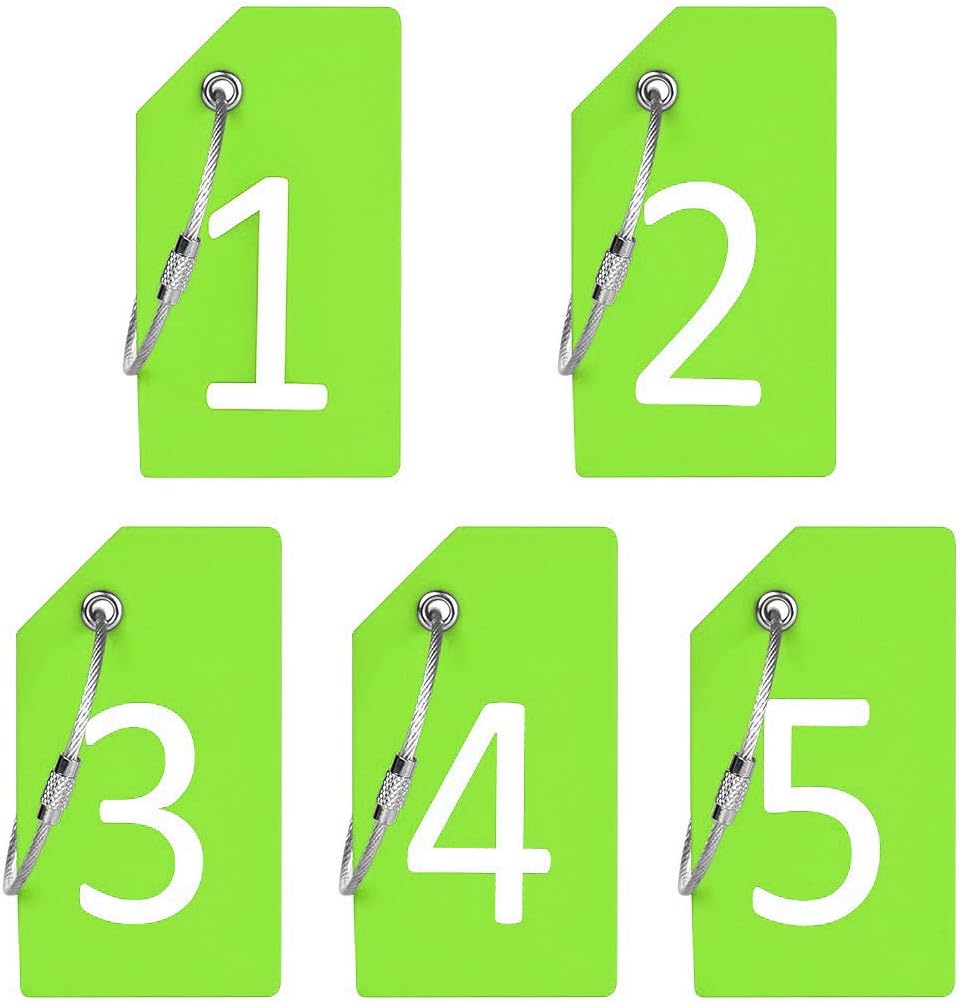 Ovener 5Pack Silicone Luggage Tag with Name ID Card Perfect to Quickly Spot Luggage Suitcase by (Purple)