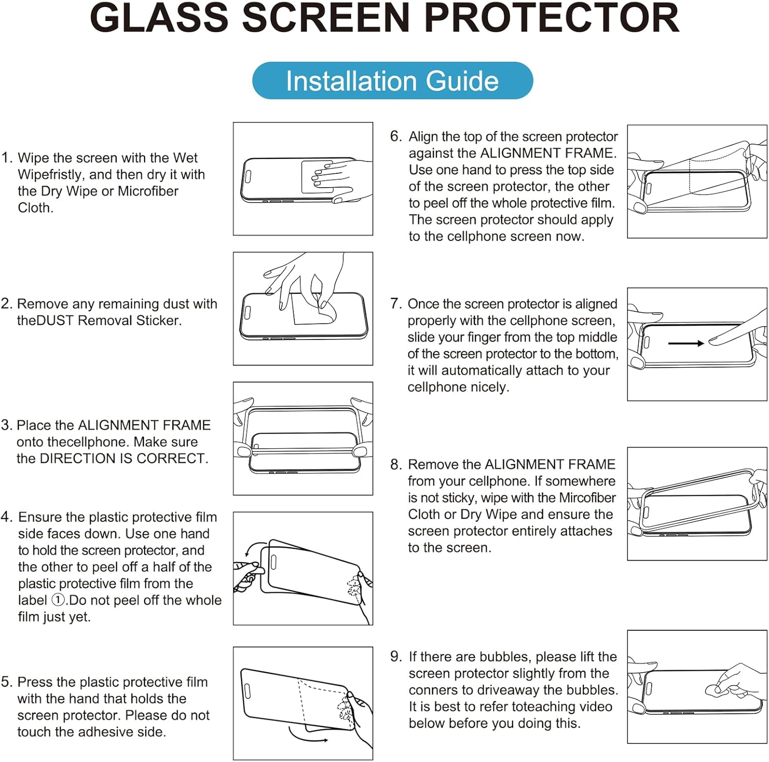 Mothca Matte Tempered Glass Film for Iphone 15 Pro [2+2 Pieces] 6.1 Inch Screen Protector Matt, 2.5D Screen Protector, Anti-Glare Protection, Anti-Fingerprint image number 4