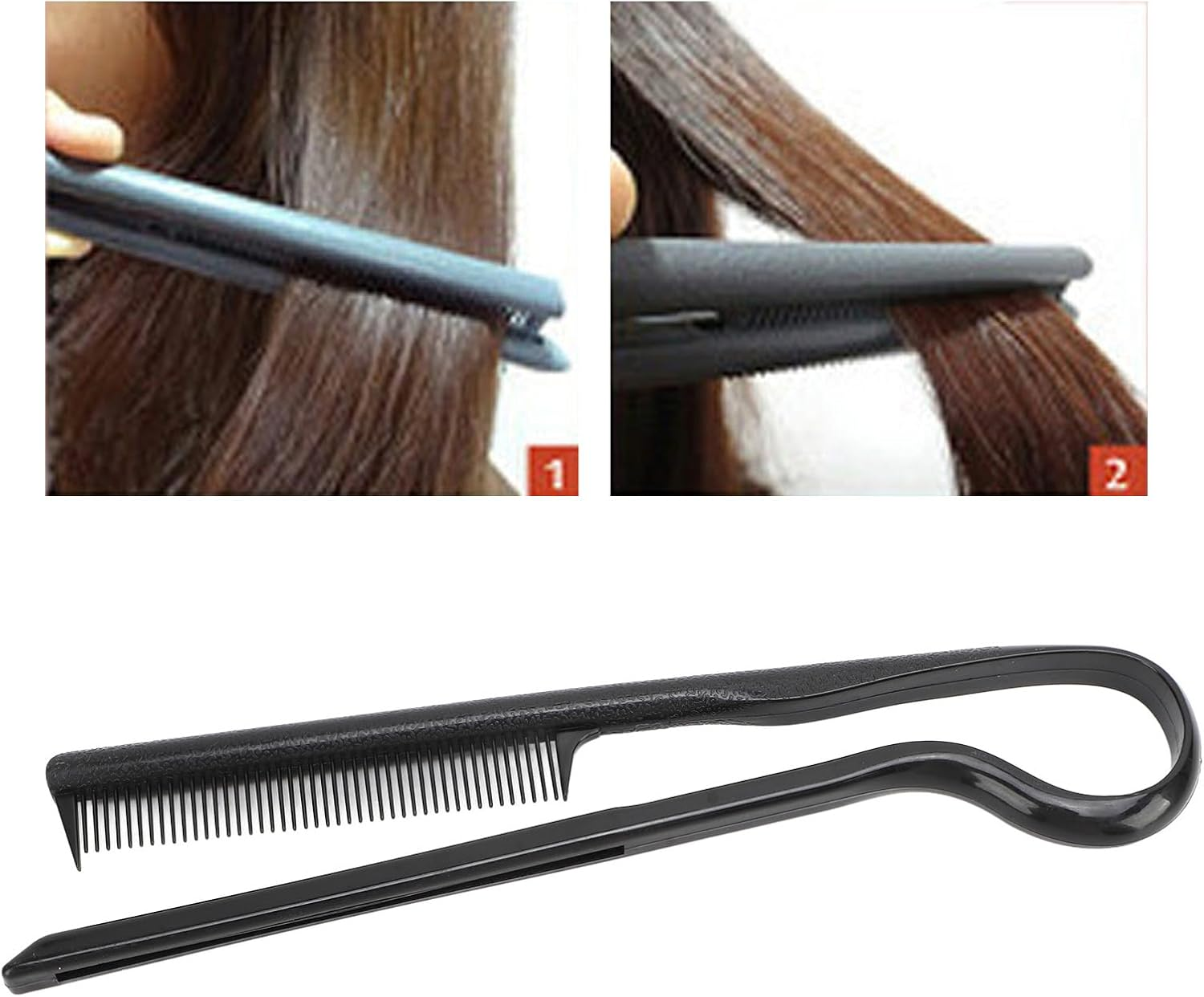 10Pcs V Shaped Styling Hair Comb, Plastic round Teeth Heat Resistant Comb, Help Gently Detangle and Smoothly Curly Hair for Outdoor Adventures, or Travel image number 5