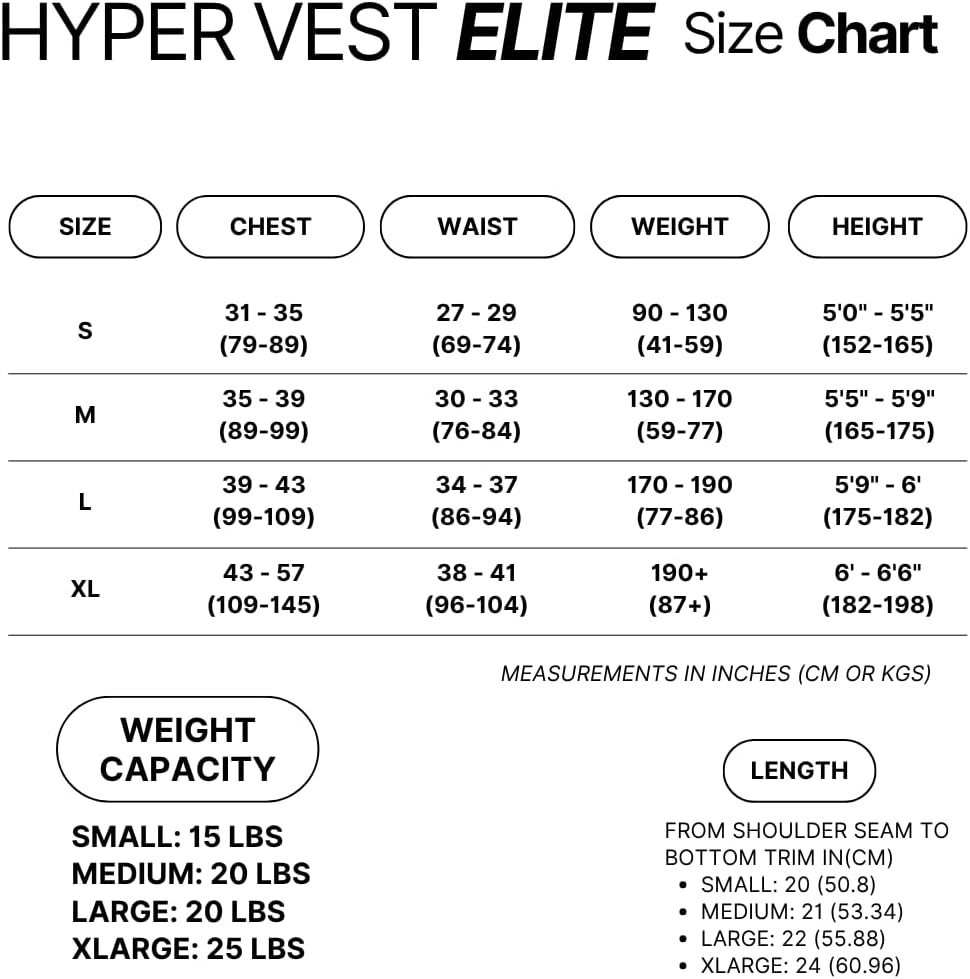 Hyperwear Hyper Vest Elite Adjustable Weighted Vest 10Lbs/15Lbs/20Lbs, Black Tough Cordura, Thin Steel Running Weights, Reflective Shock Cord and Trim, Thin Great Unisex Fit image number 1