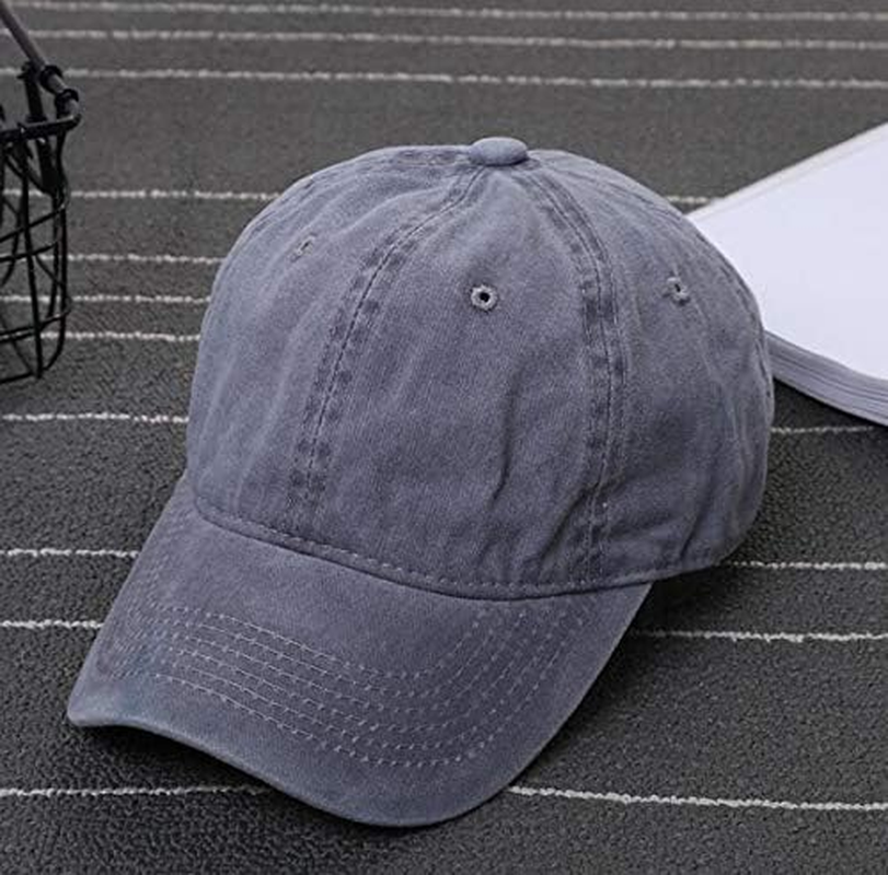 Kids Solid Cotton Baseball-Hat - Baby-Boys Washed Cotton Baseball Hats Toddler Infant Baseball-Cap for 2-7 Years image number 5