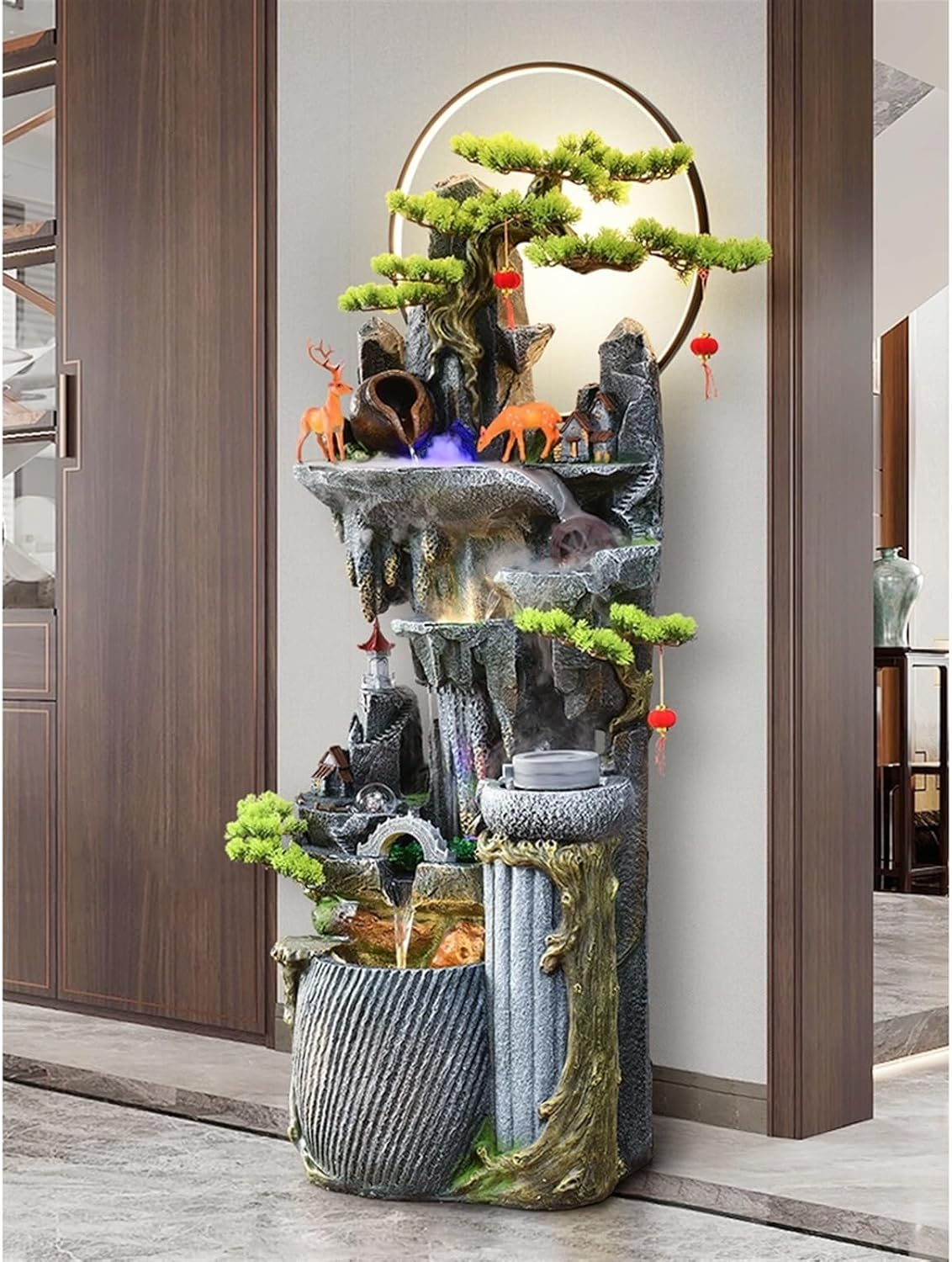 Outdoor Fountain Rockery Water Fountain Decoration, Outdoor, Floor(S) image number 2