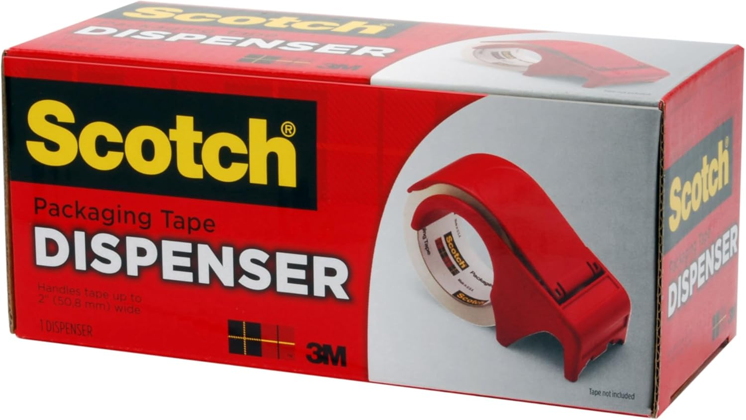 Scotch Packaging Tape Hand Dispenser DP300-RD image number 1