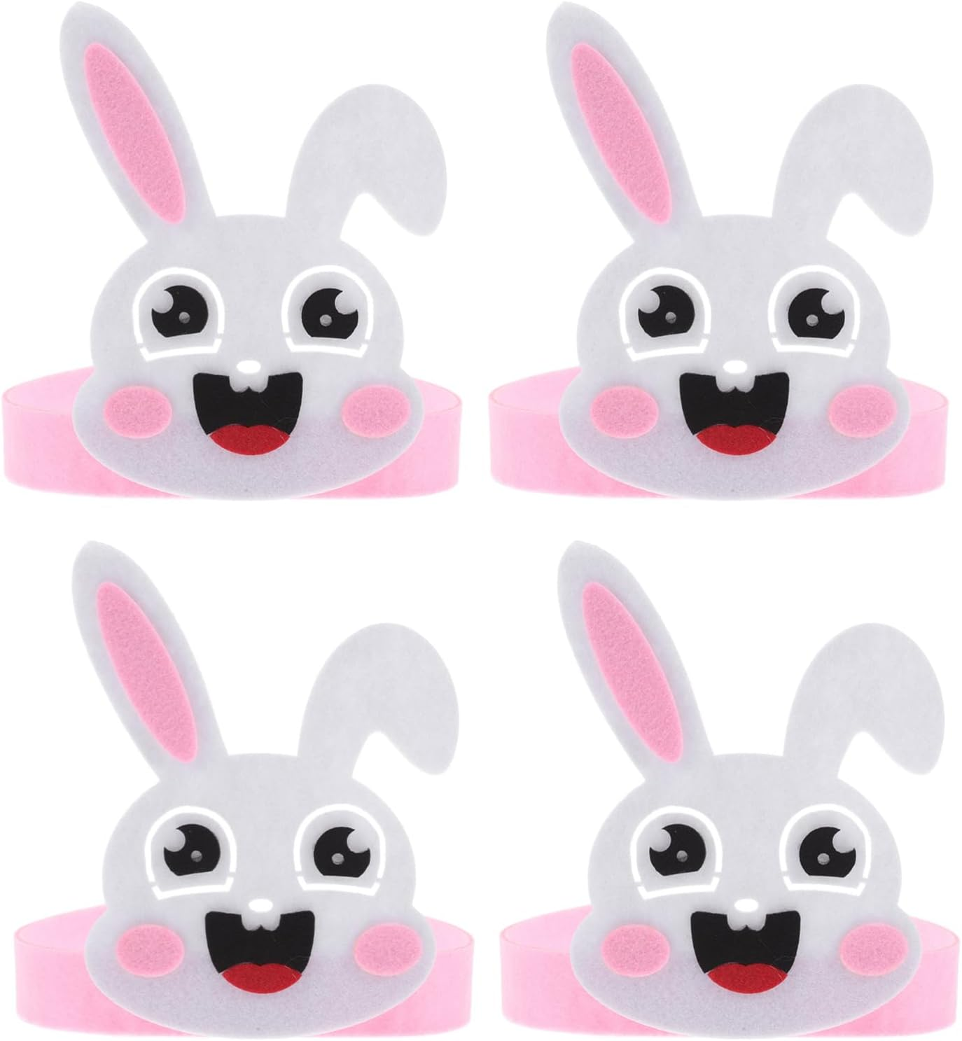 JOINPAYA 4Pcs Easter Bunny Crown Hat Headband: Bunny Birthday Party Hats Bunny Hats Rabbits Crown for School Activity Easter Party Decoration image number 4