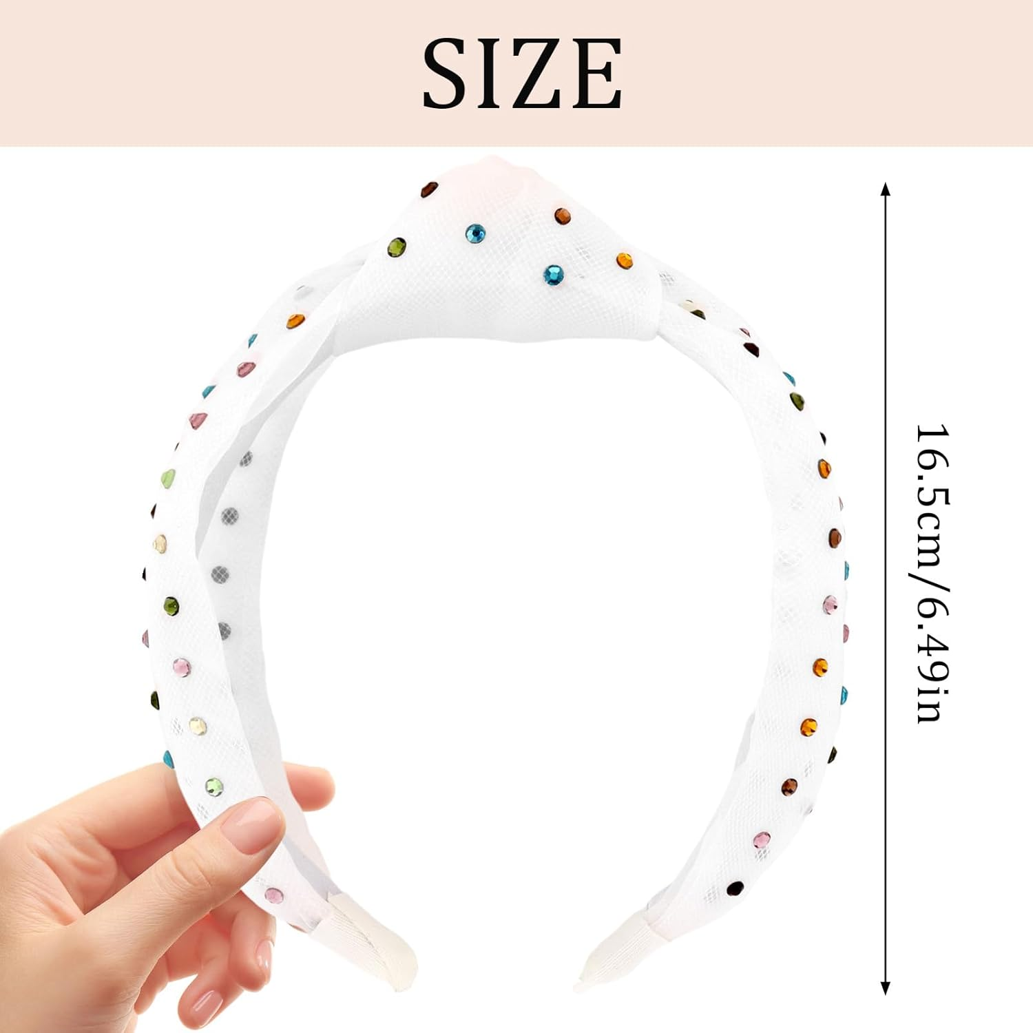 Pruadeor White Wide Headband Women'S Fashionable Knot Headband for Women Hair Accessories image number 2