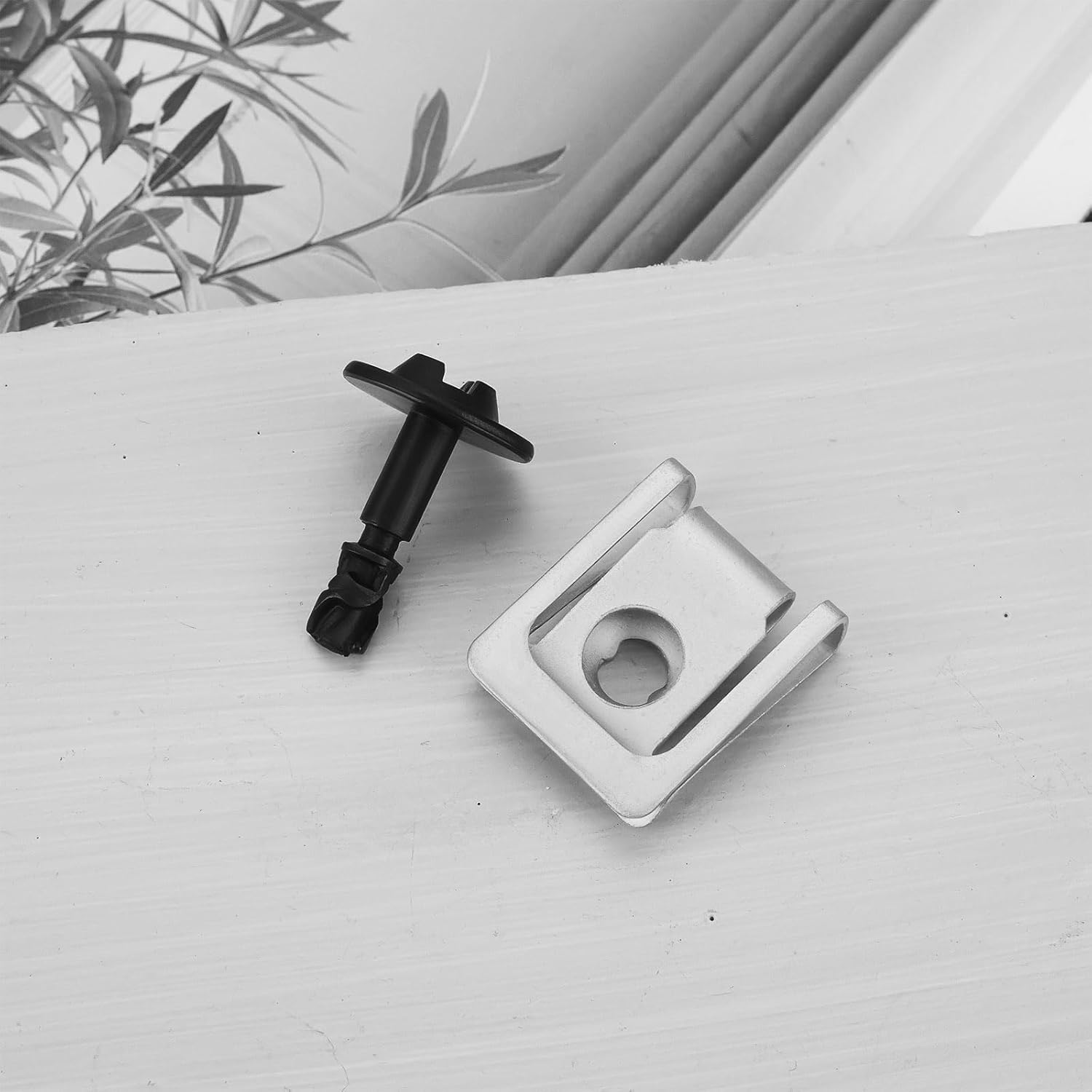 10 Sets Car Engine Cover U Nut with Screw Fasteners Replacement Part 8K0805121 8K0805922A Compatible with Audi Compatible with VW image number 5