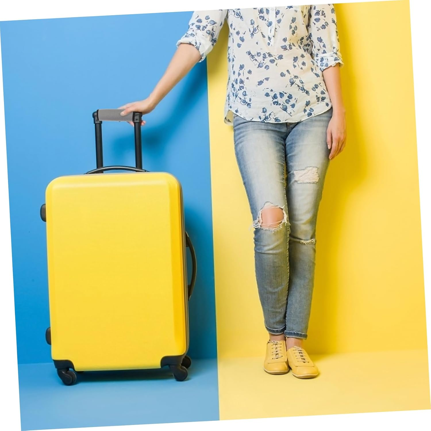 AKOOSY 2Pcs Neoprene Handle Wraps for Luggage Travel Bag Handle Protectors Neoprene Grips image number 3