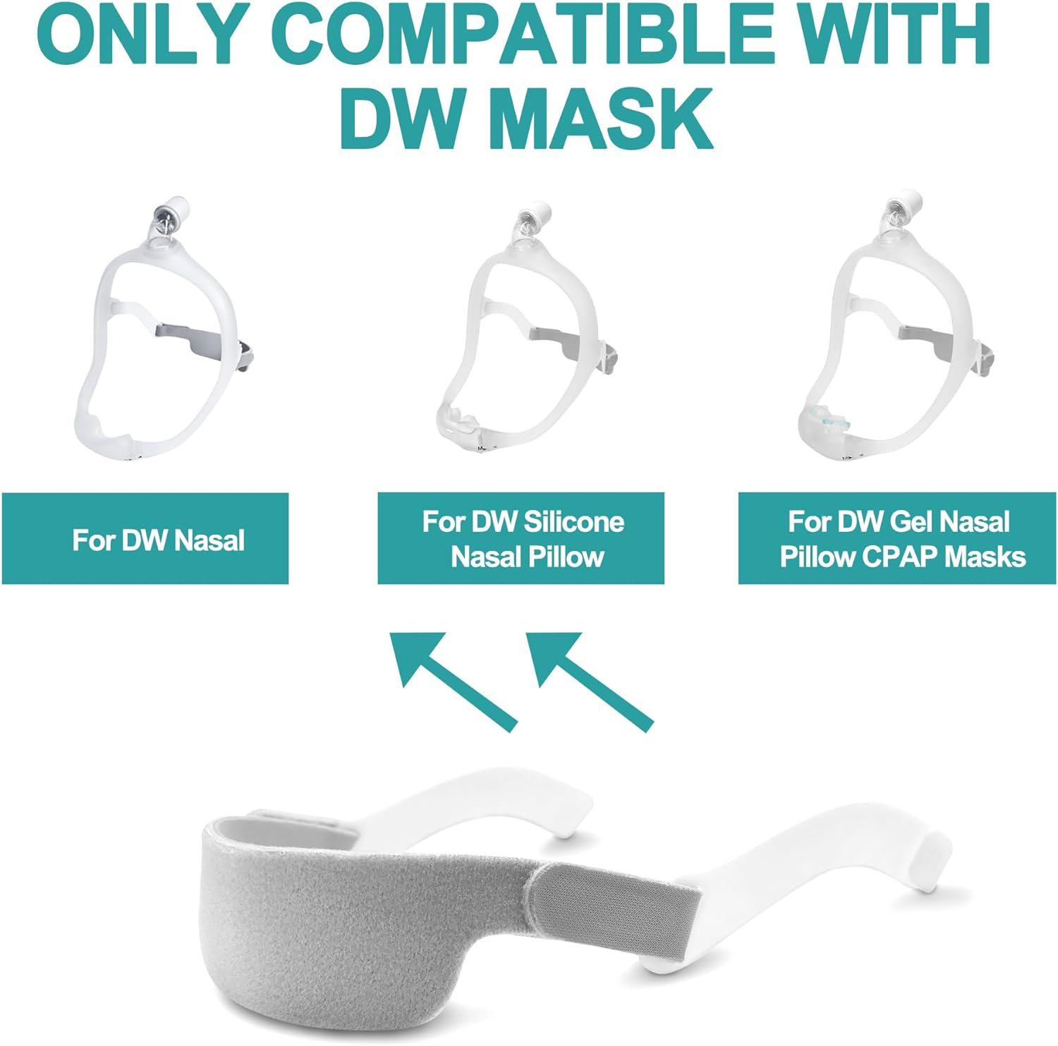 2 PCS Headgears with Arms for Dreamwear(Latest Version)-2 Packs Headgear Straps Durable Touch-Fasten-Ers&Sufficient Ductility,Soft Material Made, Great-Value Supplies by Airsmart image number 4