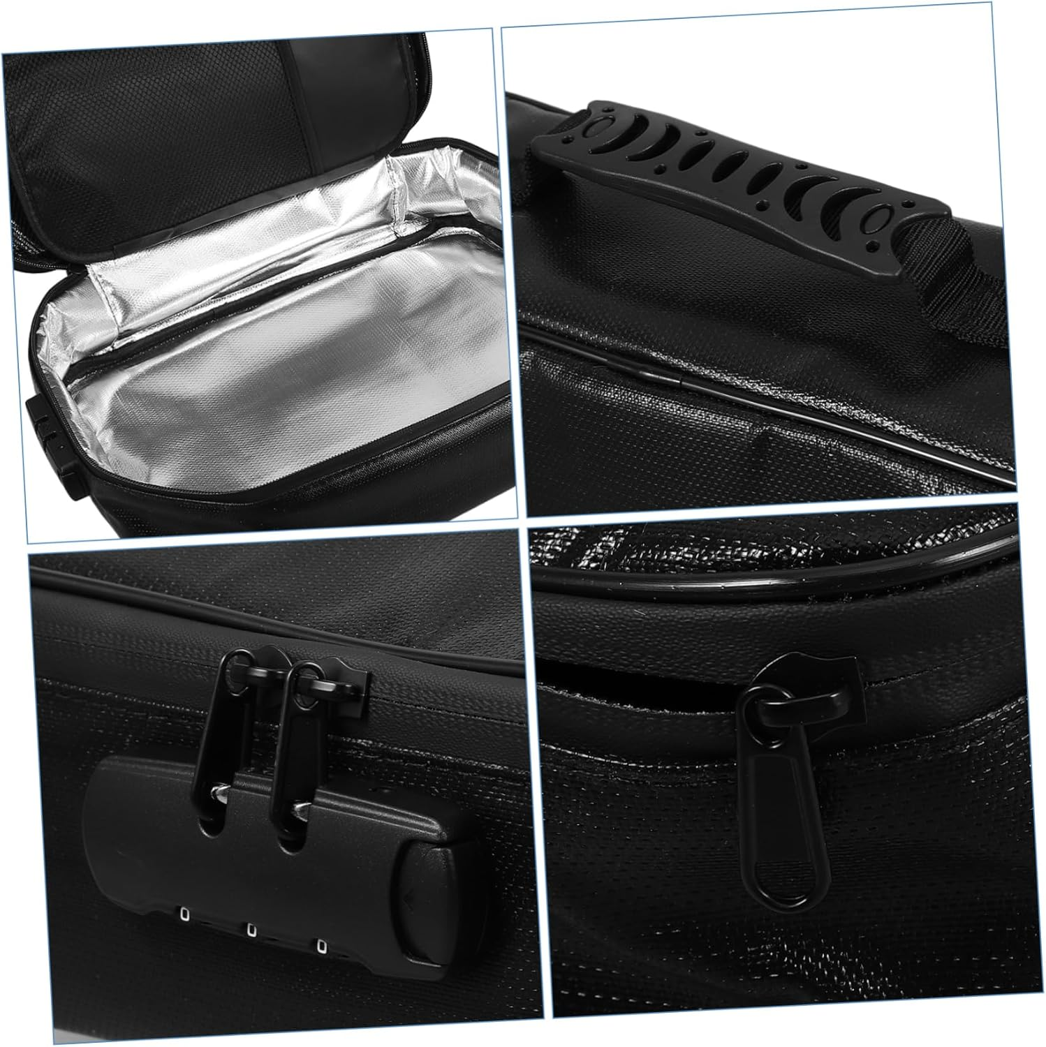 KITANDOVE Lockable Document Bag Passport Wallet Money Organiser Large Capacity Photo Storage Box Home Travel Document Holder image number 4