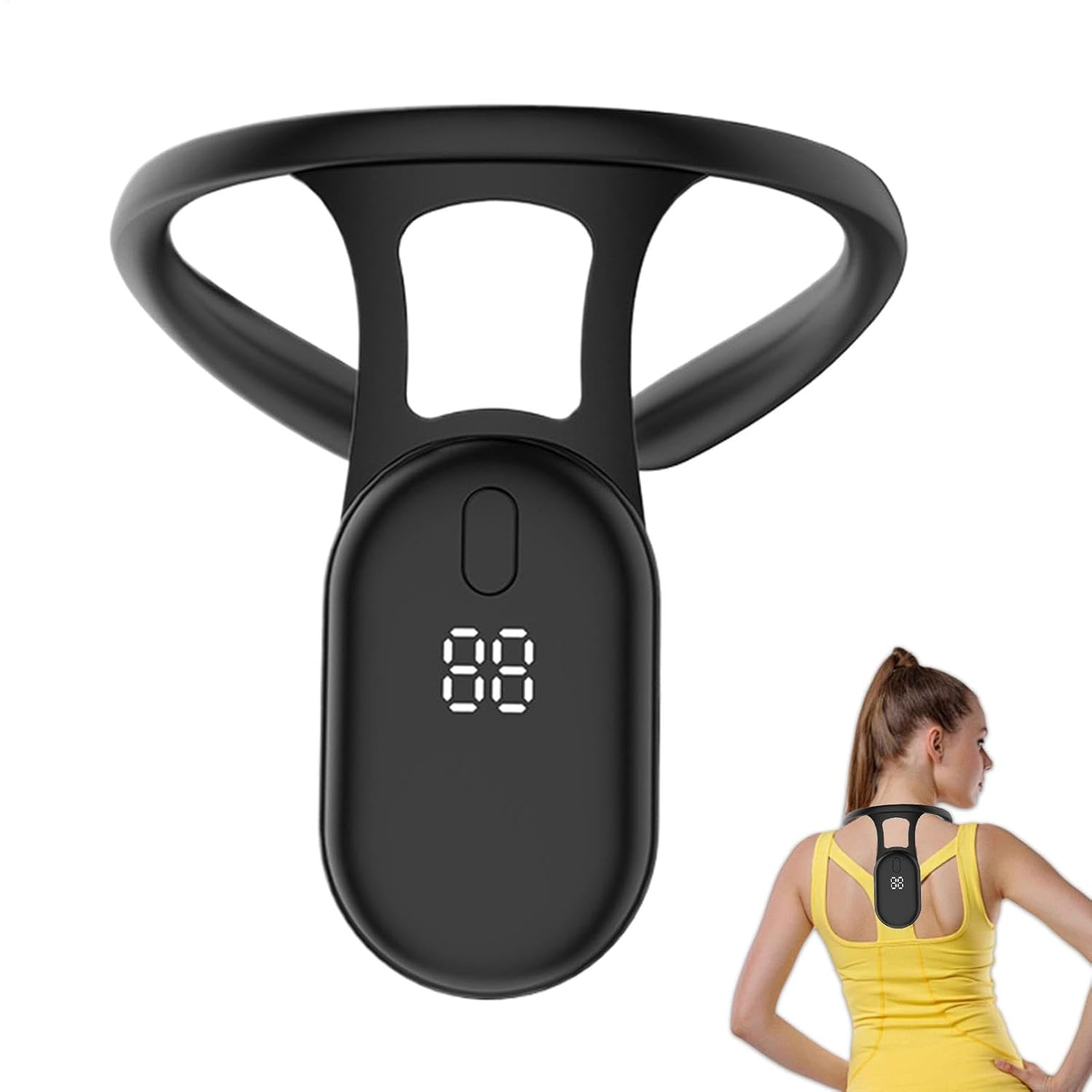 Posture Corrector Monitor | USB Charging Back Posture Corrector with Alarm - Home School Business Skin-Friendly Appliance Built-In Sensor for Studying, Working