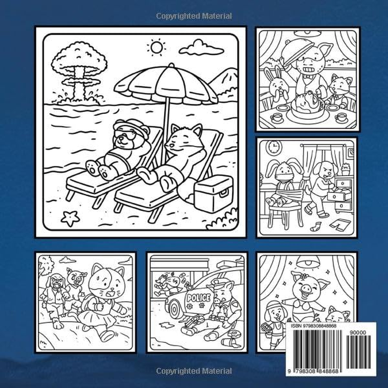 Cozy Crime Scenes: a Parodic Cute and Comfy Coloring Book for Adults &ndash; 40 Hand-Drawn Hygge Vibes Crime Scenes to Color for Stress Relief: the Perfect ... Friends Who Love Coloring - but Not for Kids image number 1