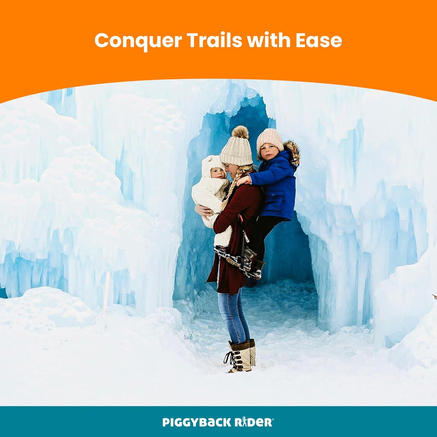 Piggyback Rider Scout Child Toddler Carrier Backpack for Hands-Free Hiking Trails, Camping, Fitness, Travel, Adventures Orange image number 4