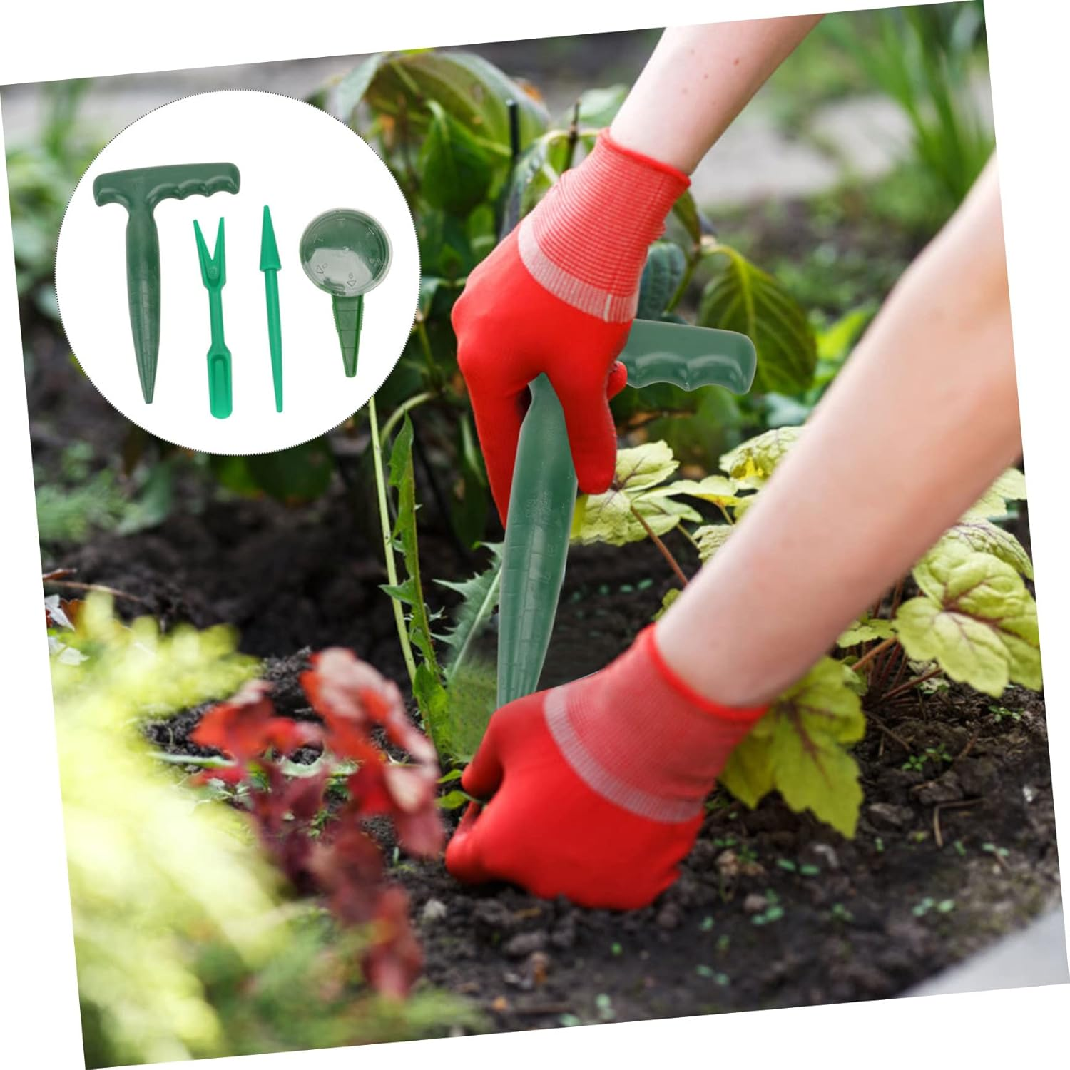 Yardwe Garden Tools Kit Seedling Dibber Shovel and Transplanter Plastic Gardening Tools for Easy Planting image number 2