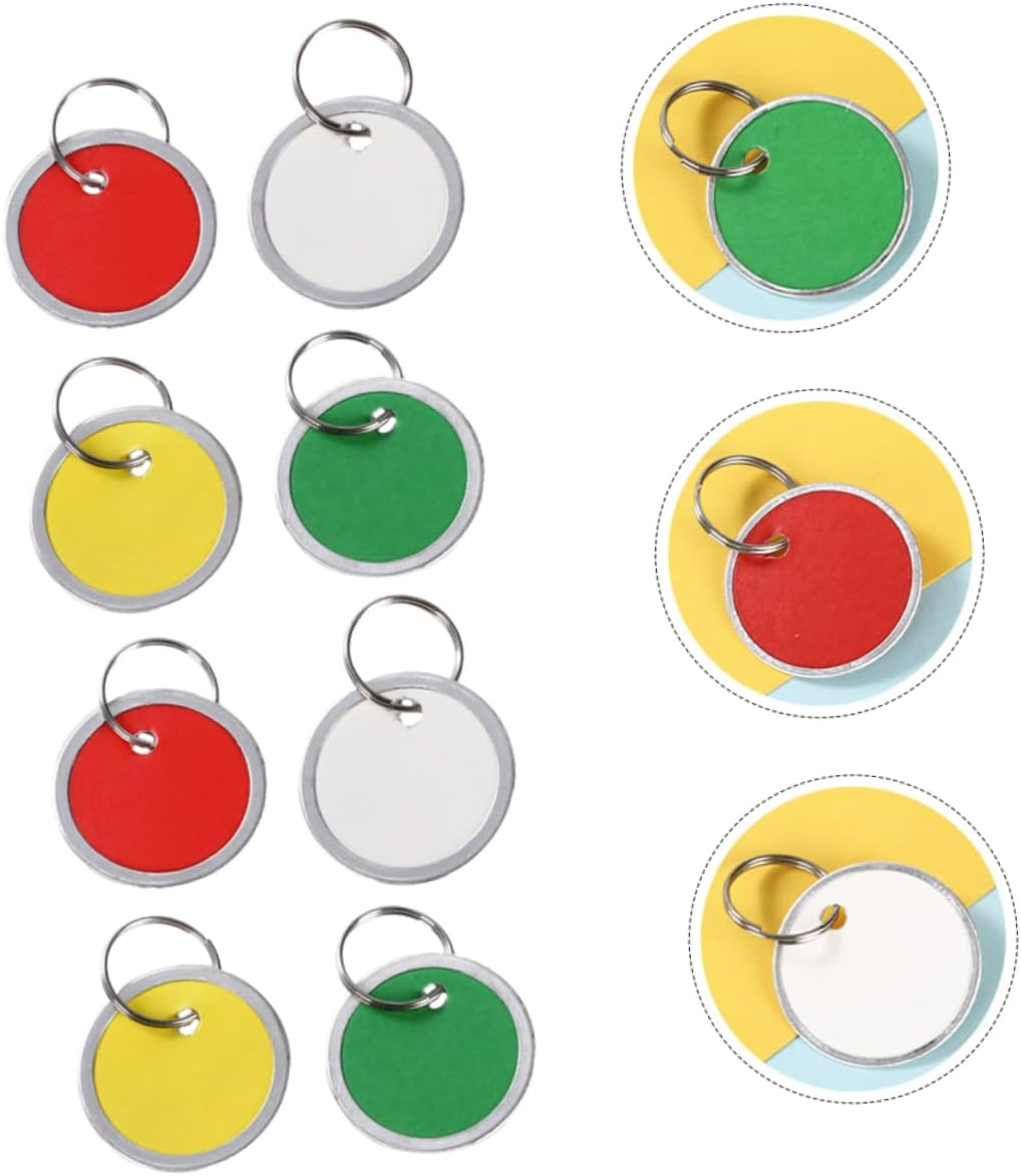 Operitacx 150Pcs round Playing Cards Luggage Tags Key Identifiers Multi-Function Key Labels for Suitcases image number 6