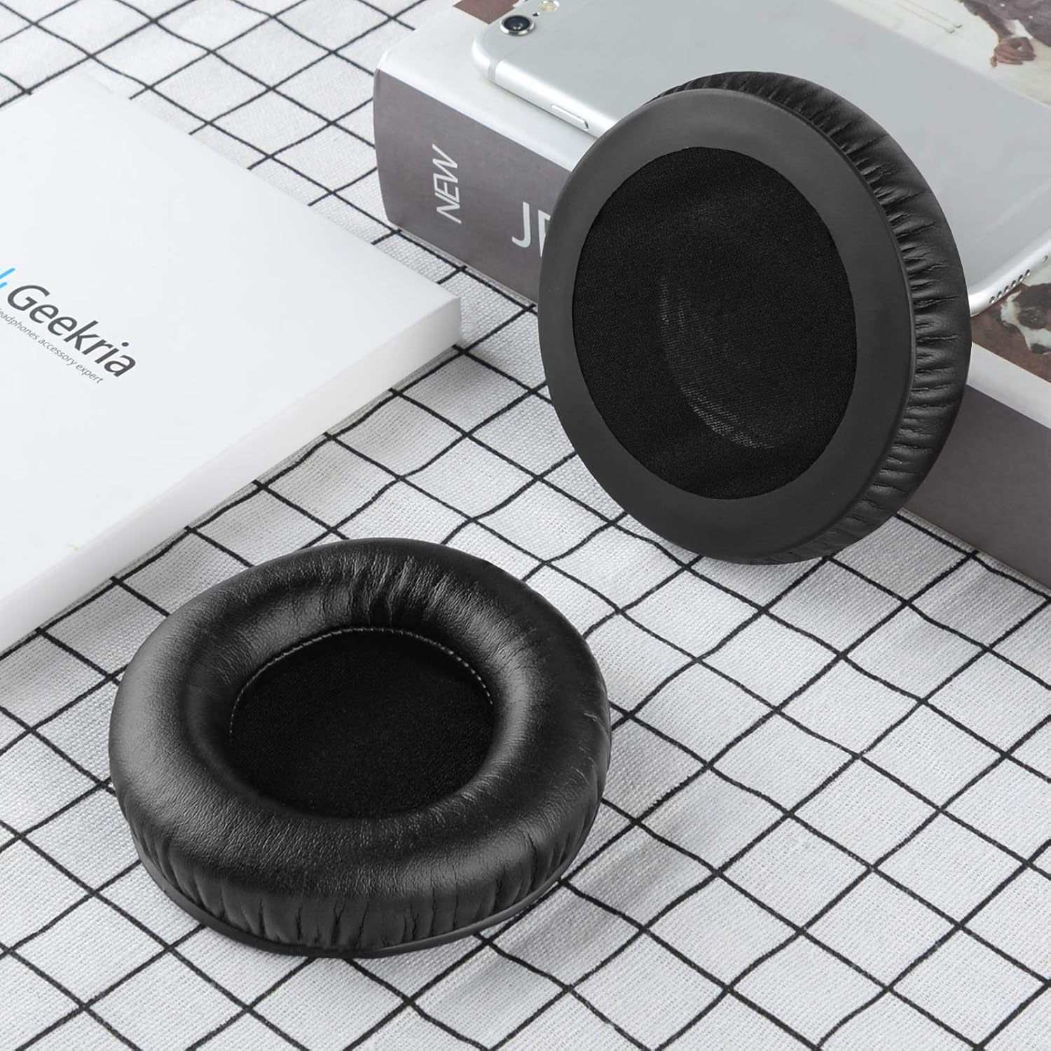 Geekria Replacement Ear Pads Compatible with Sennheiser Urbanite XL Over-Ear Headphones Ear Cushions, Repair Parts (Black)