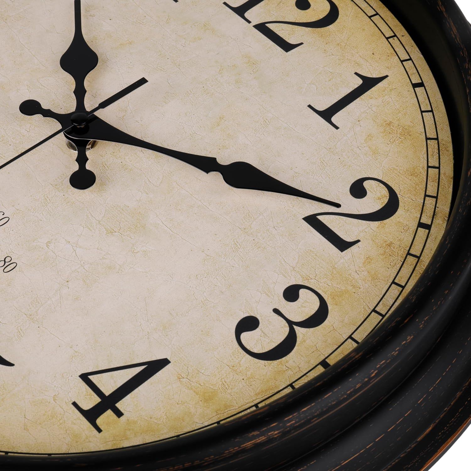 Large Outdoor Clocks Waterproof with Thermometer Vintage Wall Clock for Bathroom Patio Pool Garden Living Room Home(16 Inch,Bronze) image number 5