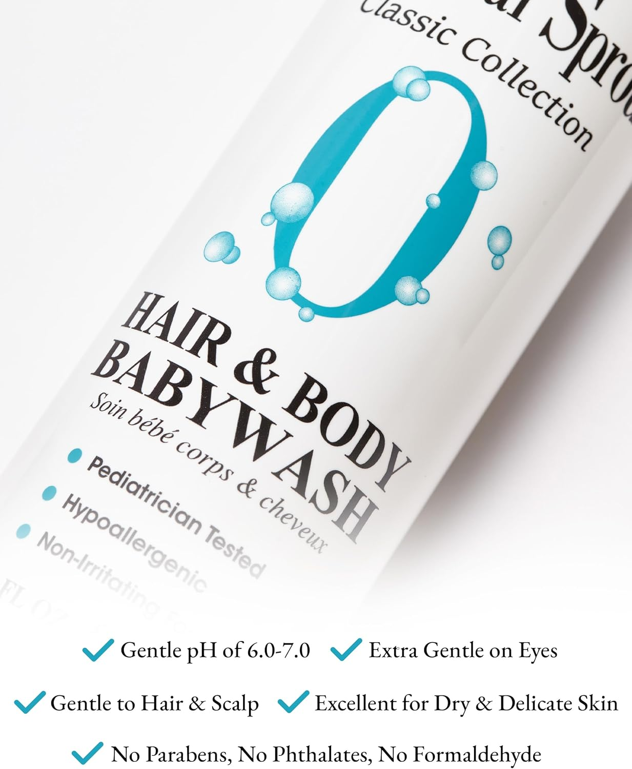 Original Sprout Hair and Body Baby Wash. Organic Vegan Baby Shampoo and Body Wash for Sensitive Skin. 12 Oz.