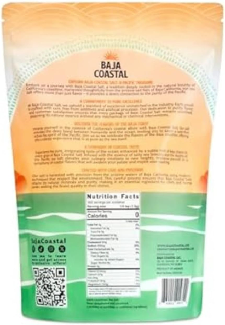 Baja Coastal Sea Salt, Natural Course Grain, 453G, Unrefined Mineral Salt from Sea of Cortez image number 3