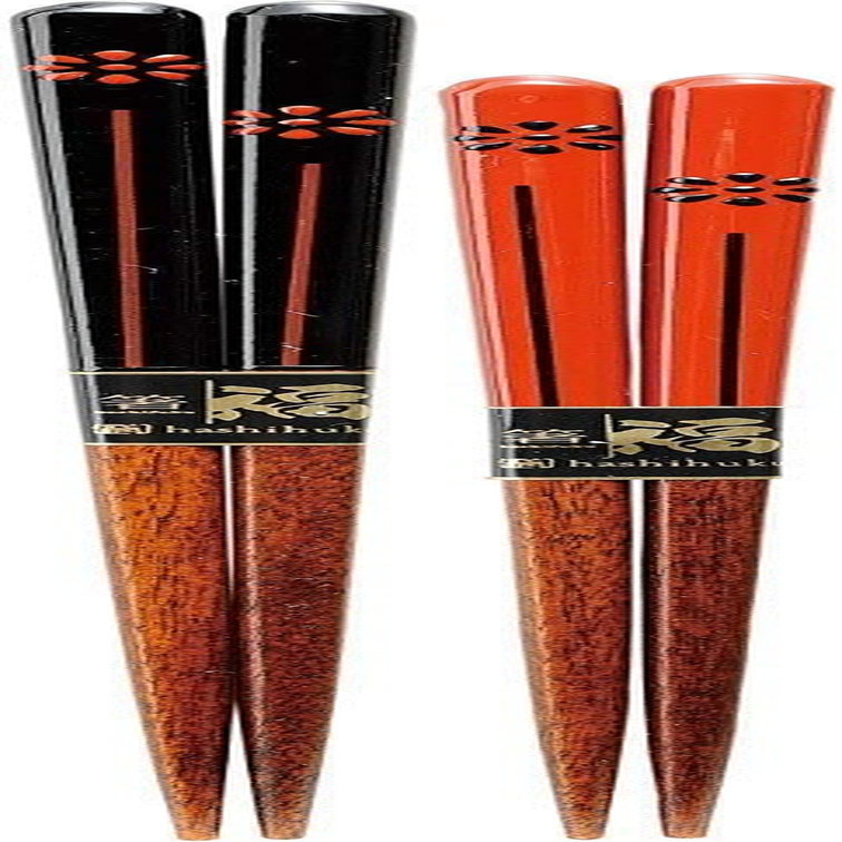 Kawai Japanese Wooden Chopsticks 2 Pairs and 2 Chopstick Rests Set in Gift Box [ Japan Import/Handcrafted ]