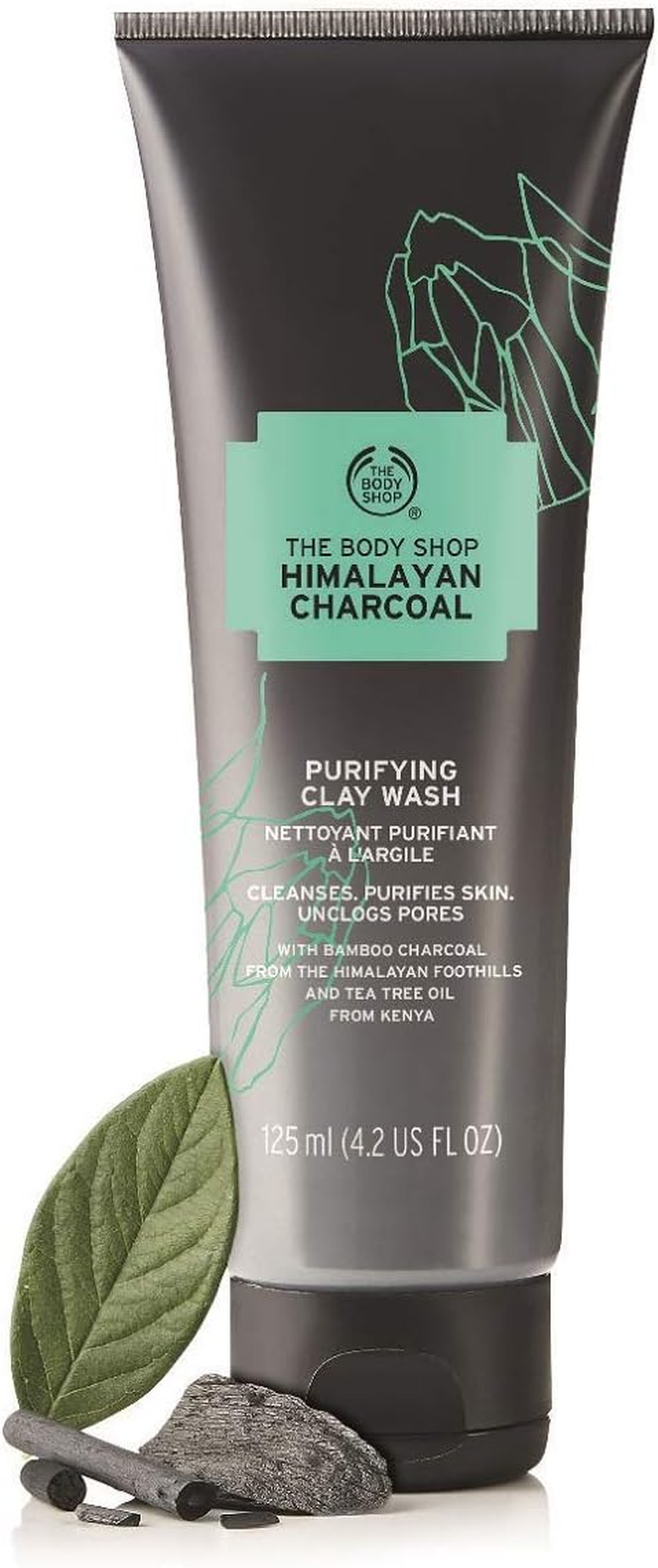 The Body Shop Himalayan Charcoal Purifying Clay Wash, 125 Ml image number 3