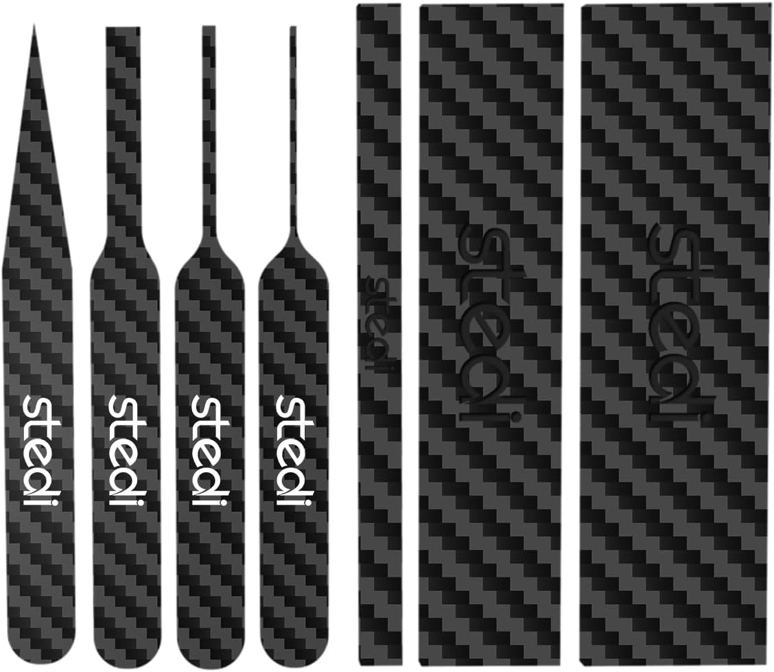 Stedi Carbon Fiber Sanding Sticks, Hobby Model Tools, 7-Piece Set (3"&times;0.6",3"&times;0.4",3"&times;0.2" and 4 Detail Sanding Boards) Professional Sanding Sticks for Sticky Sandpaper image number 1