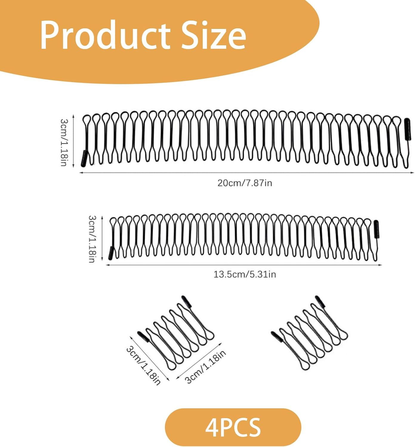 Pack of 4 Men'S Hair Bands, Zigzag Headband, Zigzag Headband, Metal Headband, for Broken Hair, Unisex, Outdoor, Sports, Fitness, Yoga image number 1