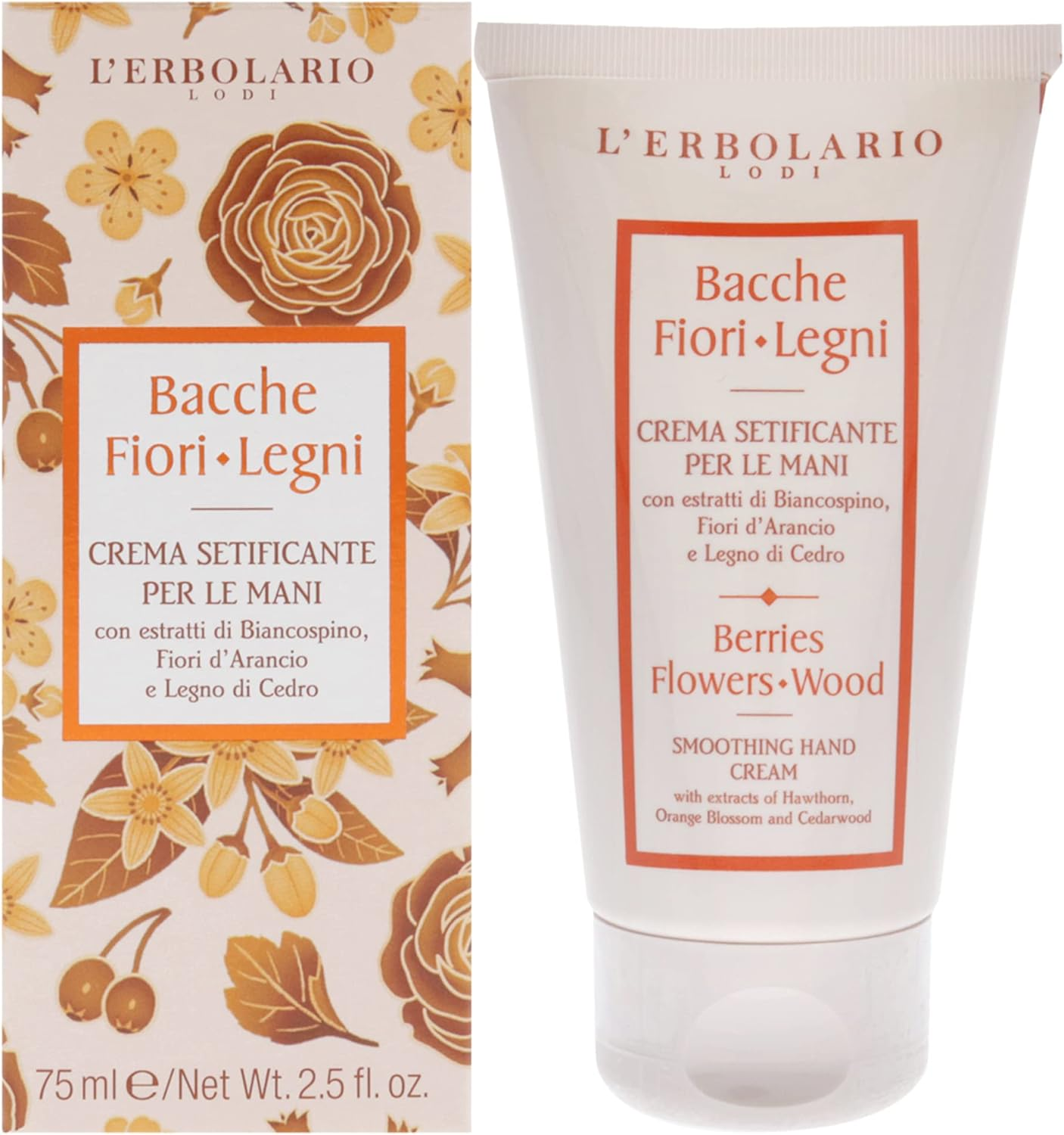 Lerbolario Berries Flowers Wood Smoothing Hand Cream for Unisex 2.5 Oz Cream image number 3