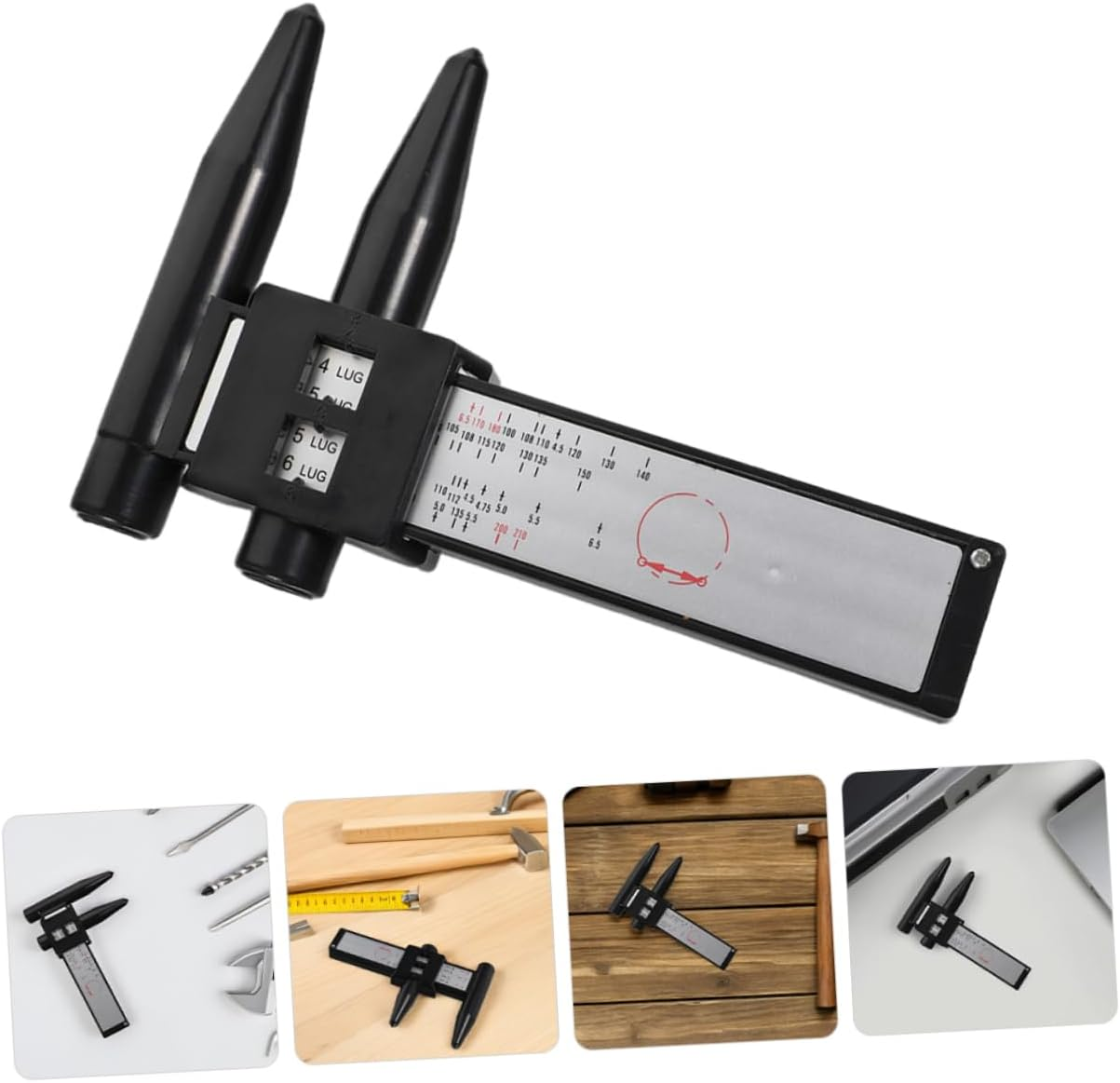 BESTOYARD Position Ruler for Precise Wheel Hub Measurement Engineering Tool for Modifications Woodworking and Automotive Applications image number 3