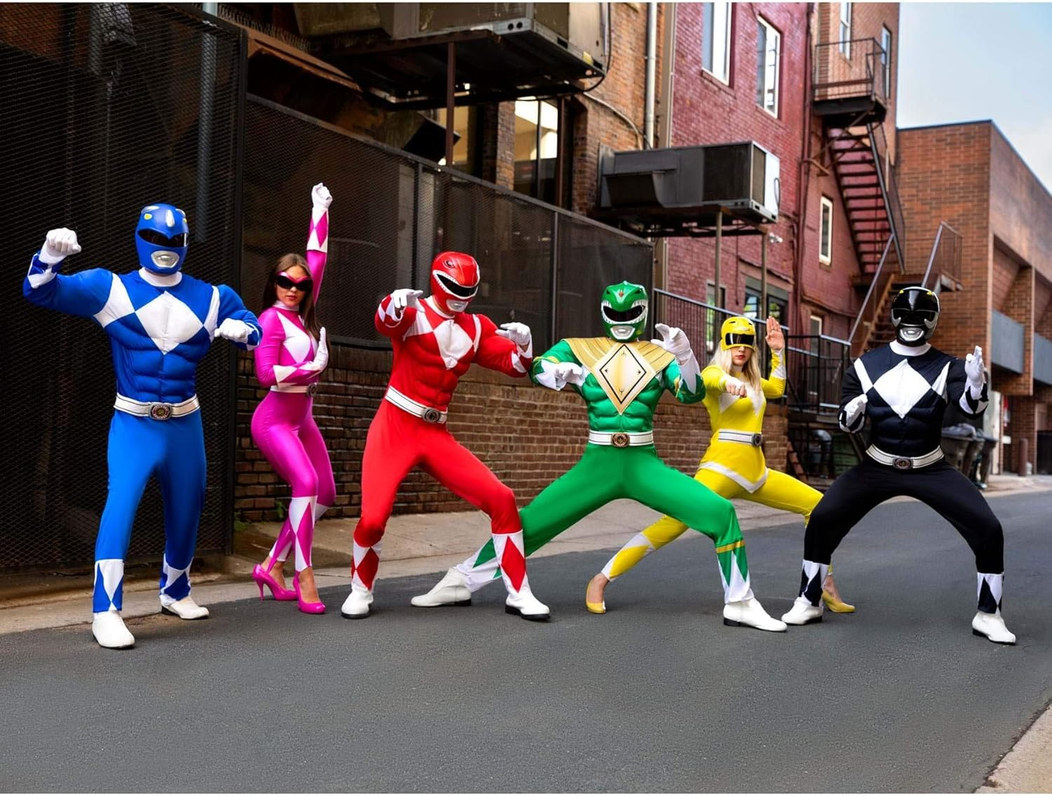 Disguise Men'S White Ranger Classic Muscle Adult Costume, White, Mens XL (42-46) image number 1