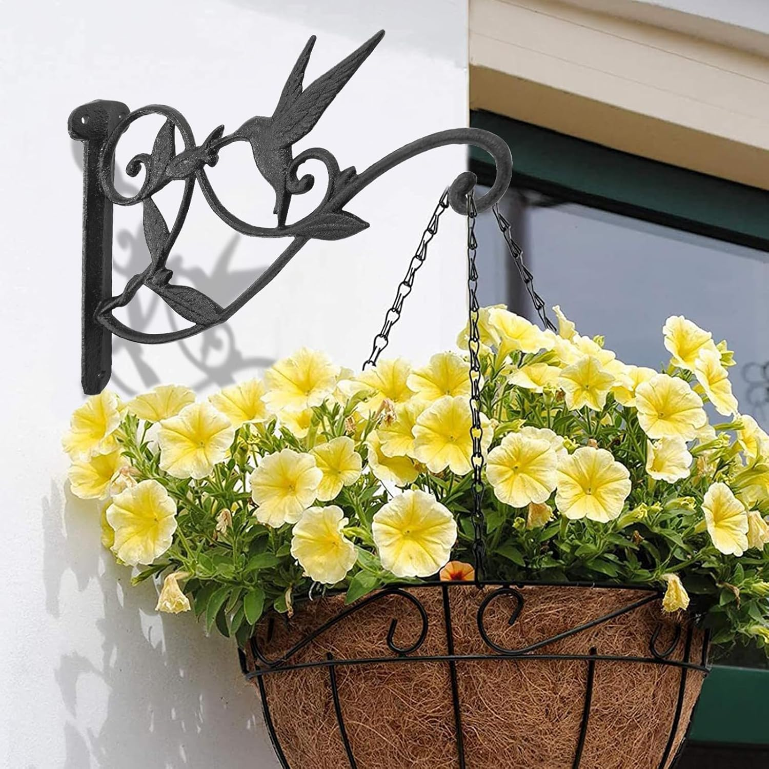 Mrmrkura 10 Inch Hanging Plant Bracket, Outdoor Plant Hangers Metal Heavy Duty Wall Hooks for Hanging Baskets/Bird Feeder/Lanterns/Wind Chimes (1)